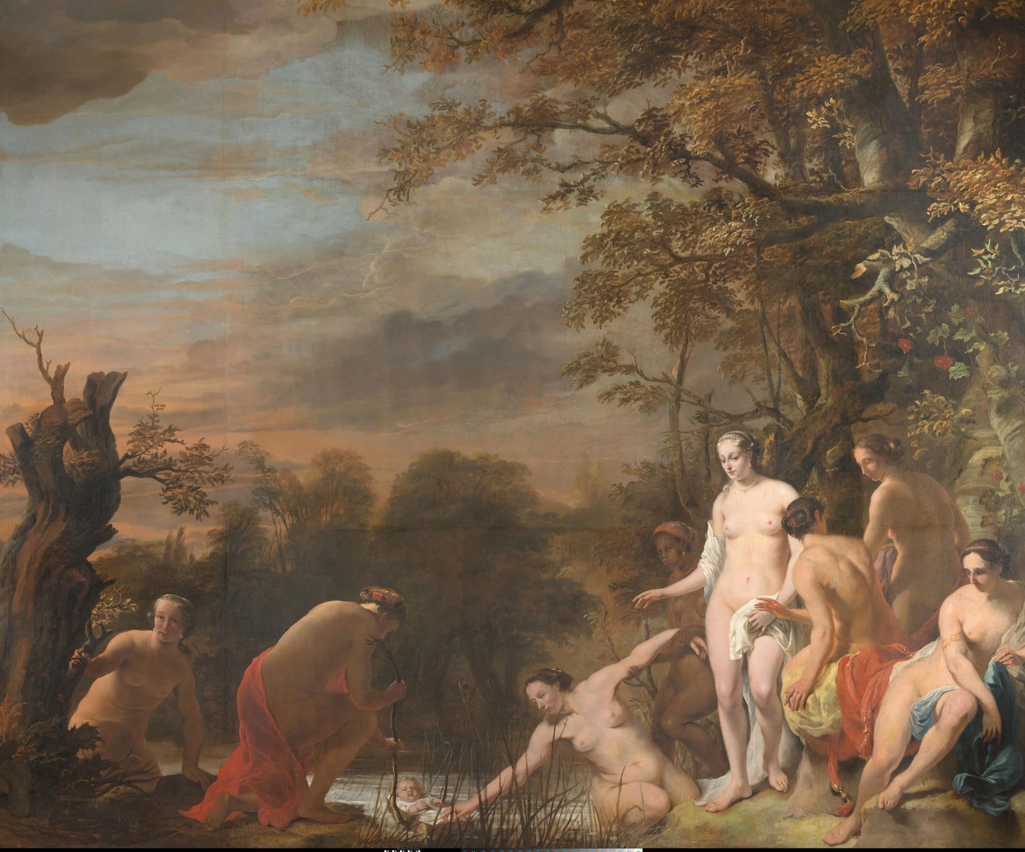 Pharoah's Daughter Discovers Moses in the Rush Basket – Ferdinand Bol Vintage Art Print | Wall Art Poster