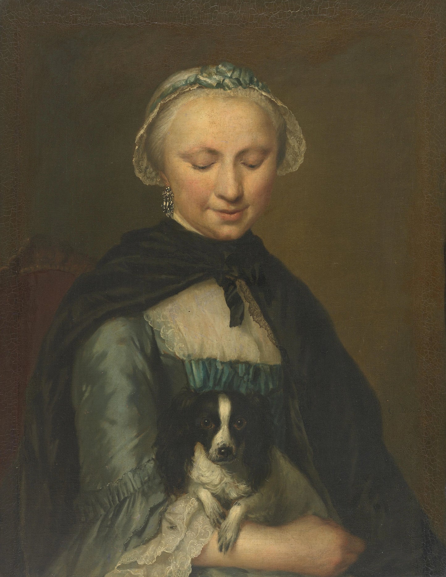 Portrait of Antoinette Métayer, Oldest Sister of Louis Métayer – George van der Mijn (mentioned on object) Vintage Portrait Art Print | Wall Art Poster