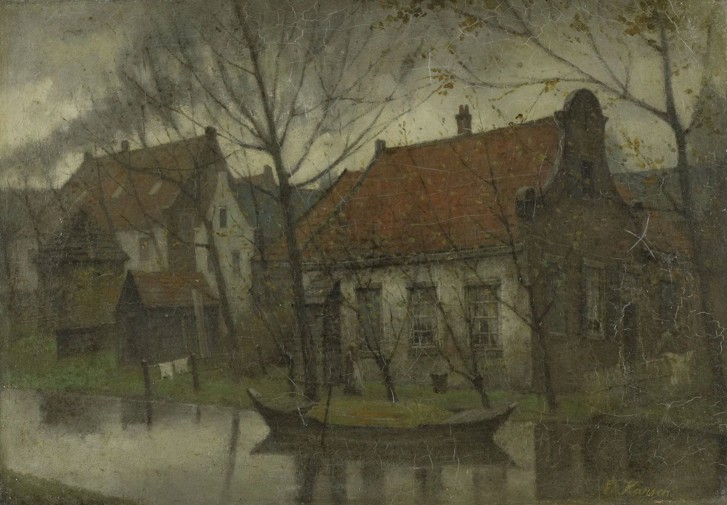 View in a Village – Eduard Karsen Vintage Art Print | Wall Art Poster