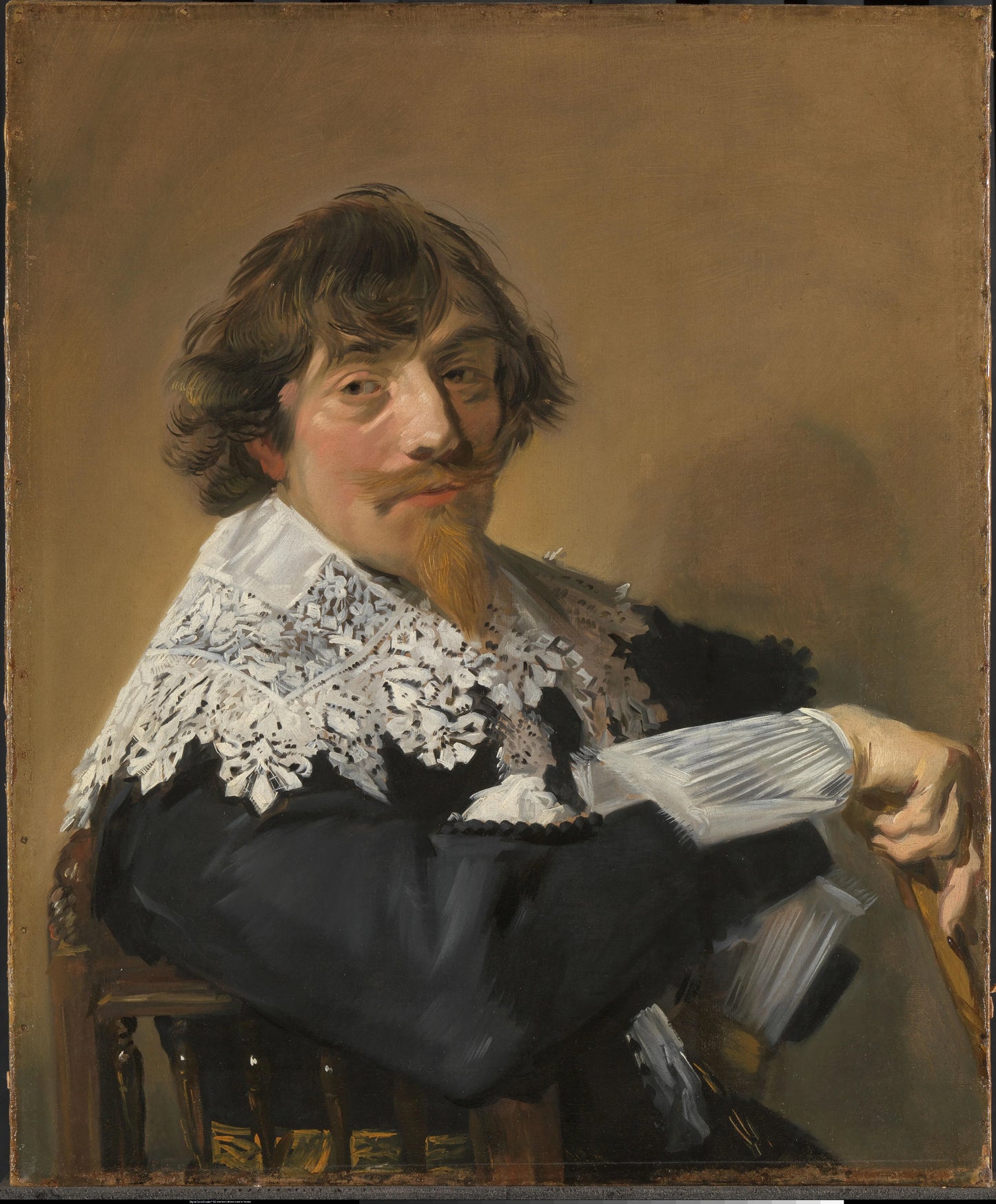 Portrait of a Man, possibly Nicolaes Hasselaer (1593-1635), Brewer and Captain-major of a Military Body in Amsterdam – Frans Hals Vintage Portrait Art Print | Wall Art Poster