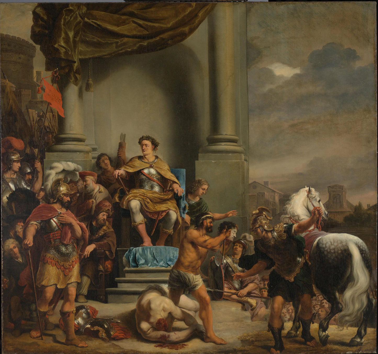 Consul Titus Manlius Torquatus Beheading his Son – Ferdinand Bol Vintage Art Print | Wall Art Poster