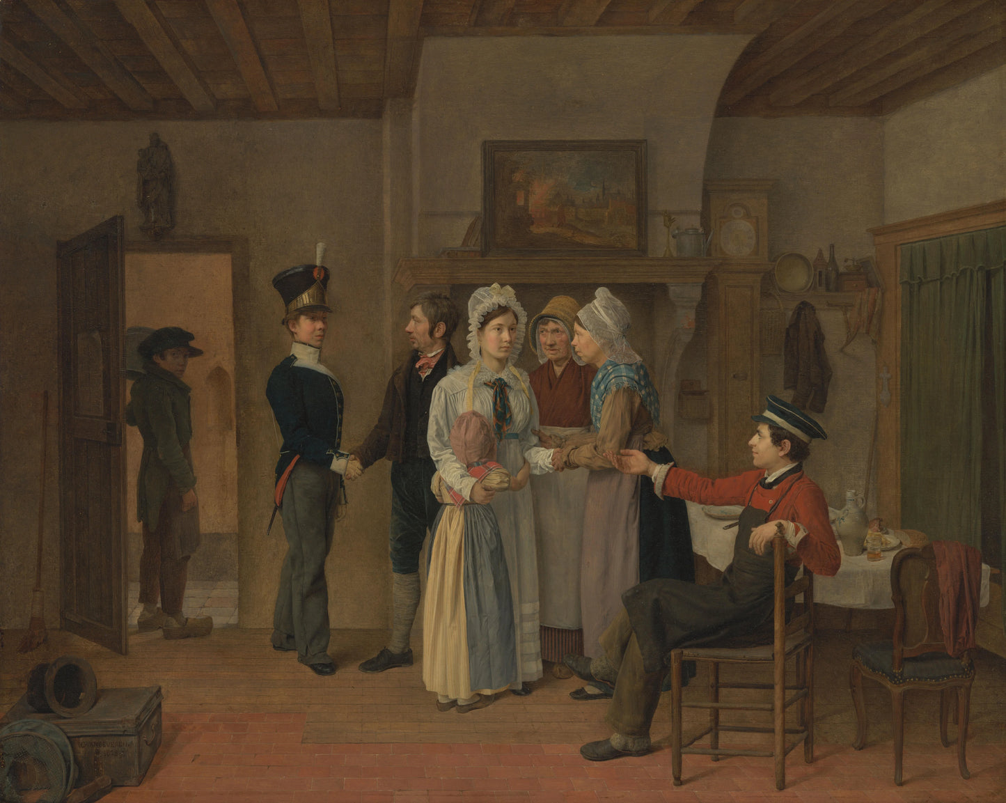 The Soldier's Farewell – Charles van Beveren Vintage Art Print | Wall Art Poster