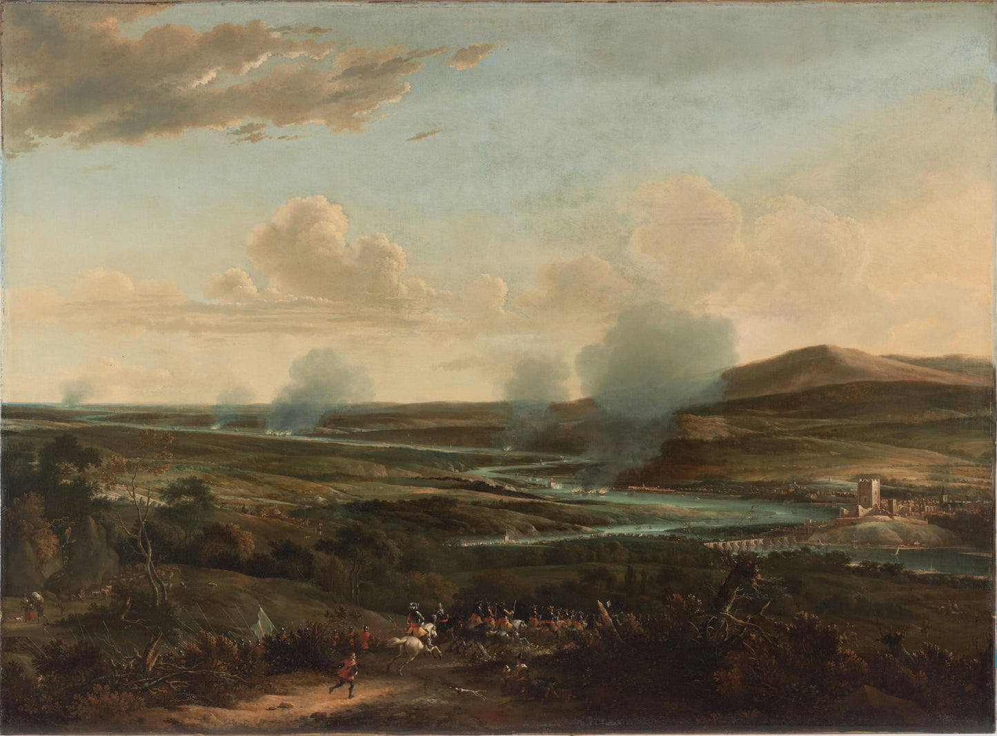 The Battle of Medway – Willem Schellinks Vintage River Scene Art Print | Wall Art Poster