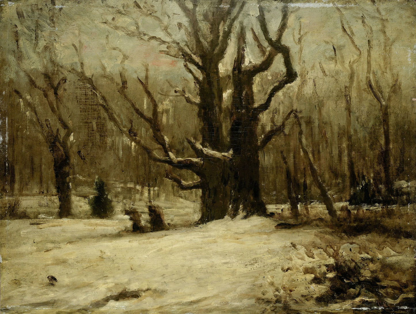 Winter Landscape – toegeschreven aan Gustave Courbet Vintage Landscape Art Print | Wall Art Poster
