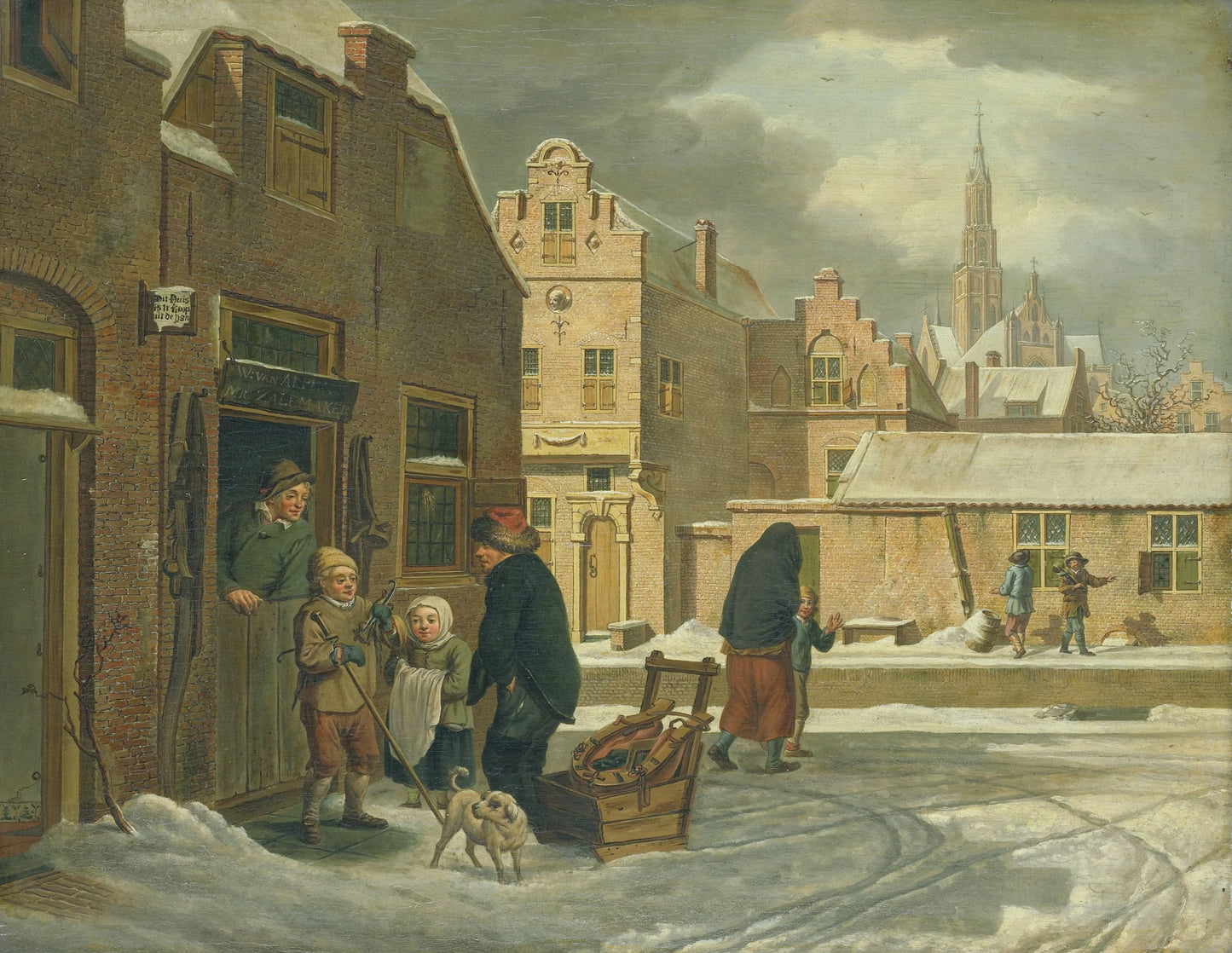 City View in the Winter – Dirk Jan van der Laan Vintage Landscape Art Print | Wall Art Poster