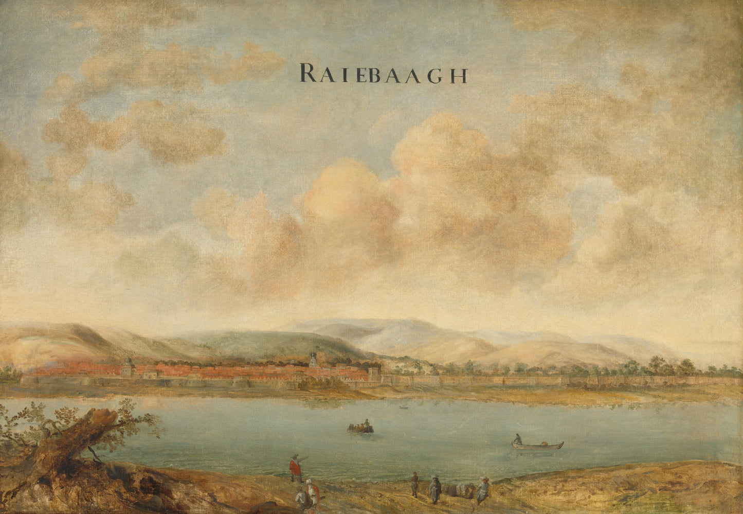 View of the City of Raiebaagh in Visiapoer, India – toegeschreven aan Johannes Vinckboons Vintage River Scene Art Print | Wall Art Poster