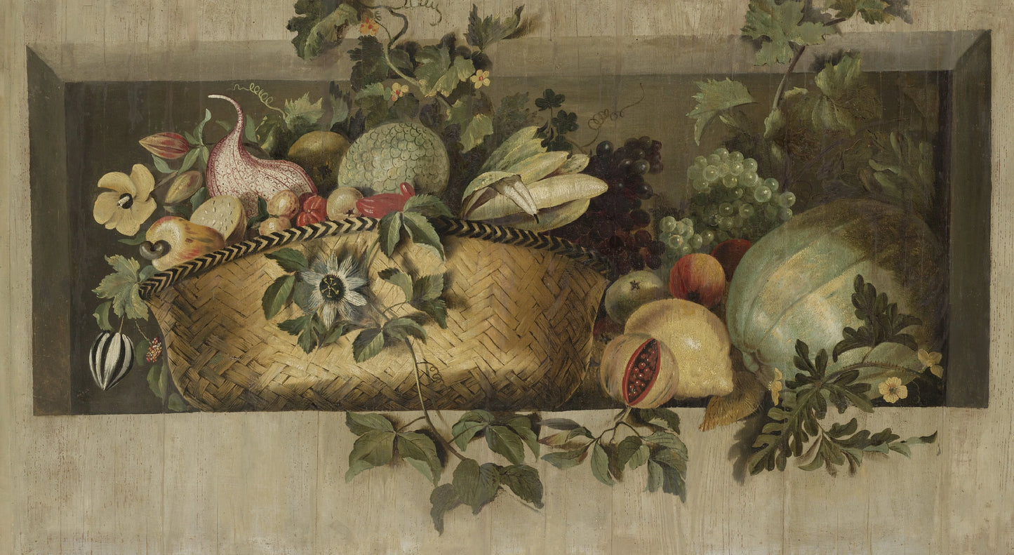 Still Life with Fruit and Flower Garlands – Jacob van Campen Vintage Still Life Art Print | Wall Art Poster