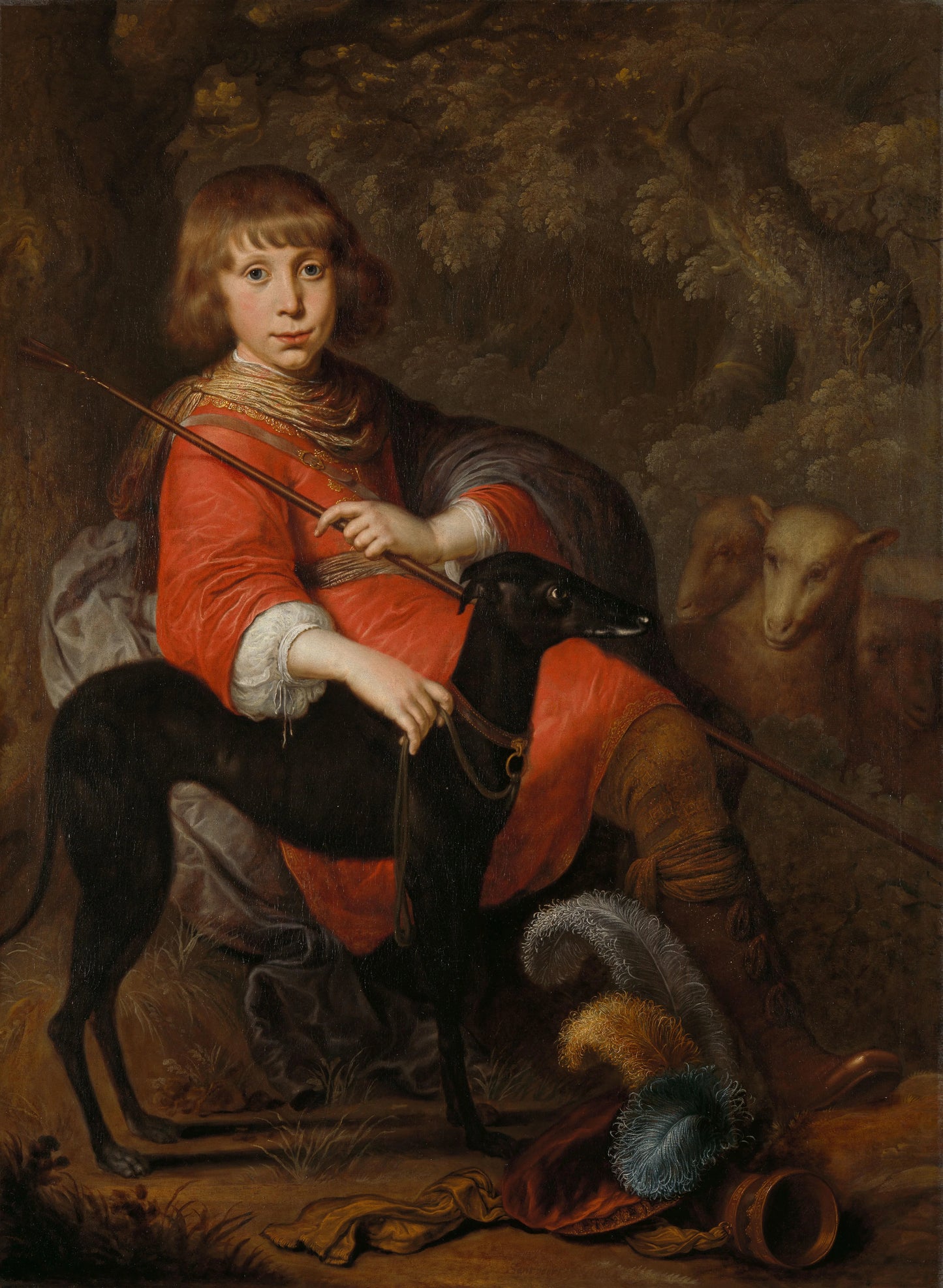 Portrait of Martinus Alewijn (1634-1684) – Dirck van Santvoort (signed by artist) Vintage Portrait Art Print | Wall Art Poster