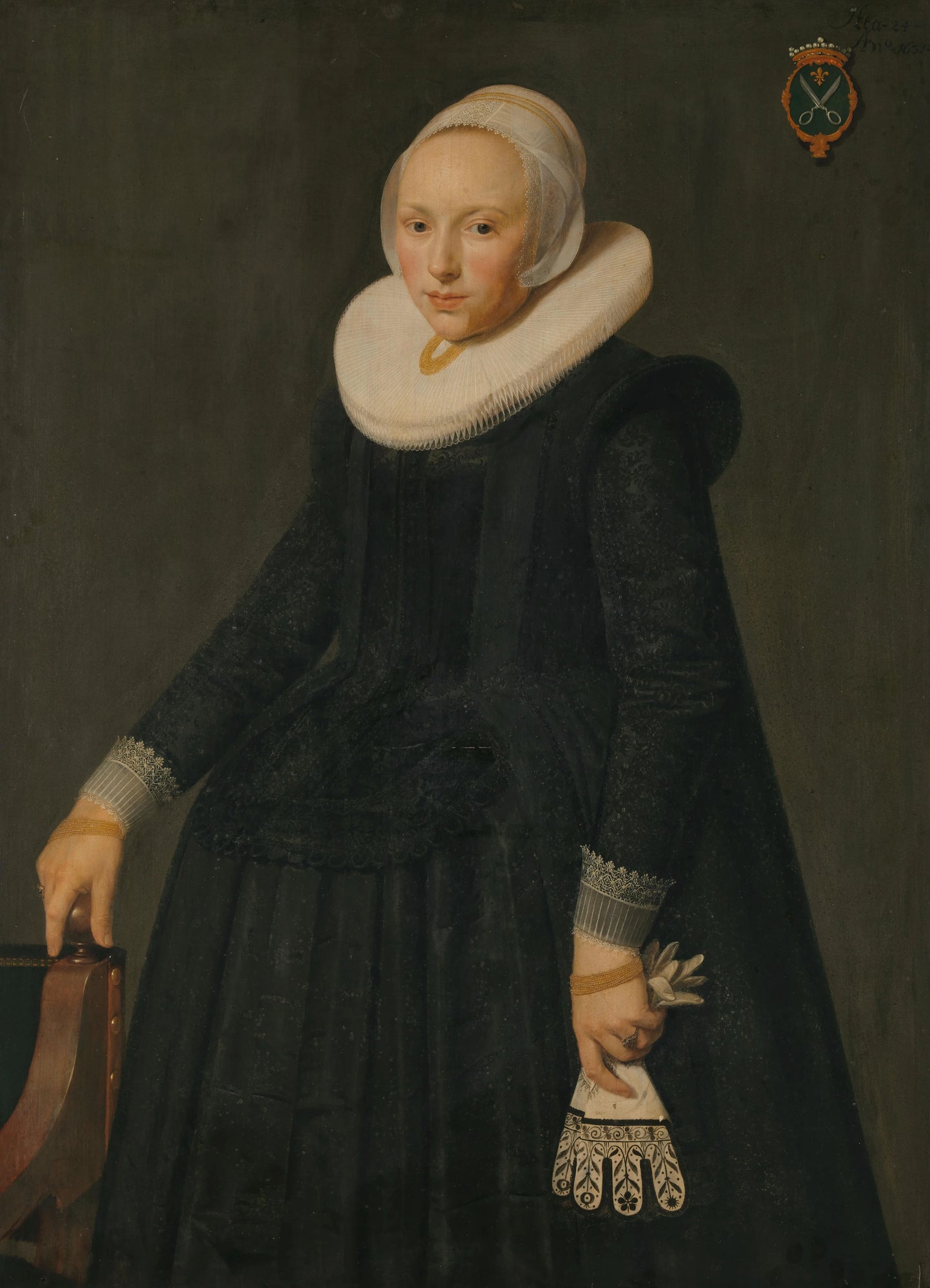 Trijntje Tijsdr van Nooy (b 1607), Wife of Reinier Ottsz Hinloopen – anoniem Vintage Portrait Art Print | Wall Art Poster