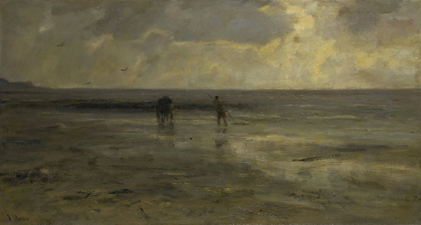 Strand bij avond – Jacob Maris Vintage Landscape Art Print | Wall Art Poster