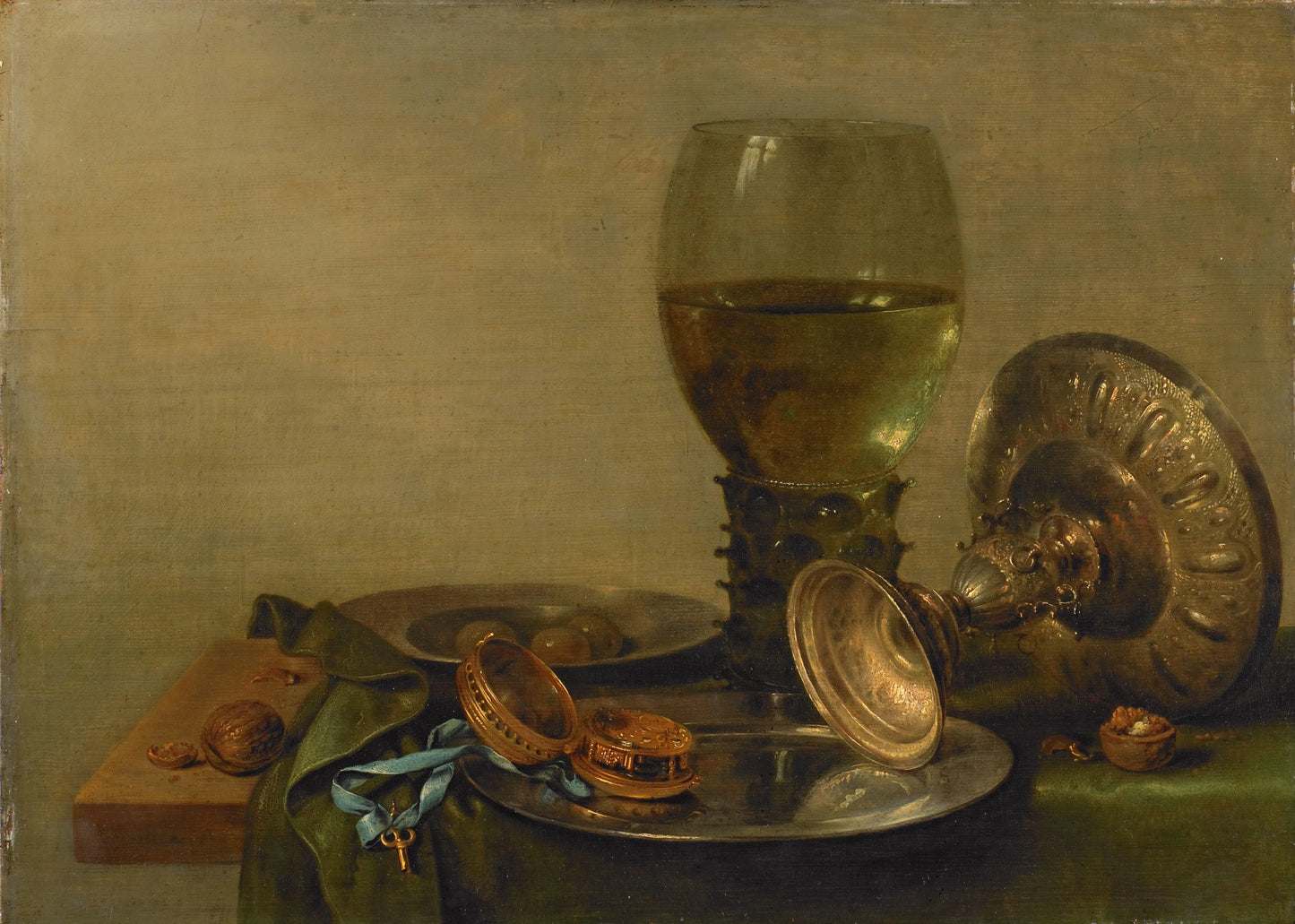 Still Life with a Silver Tazza – Willem Claesz. Heda (eigenhandig gesigneerd) Vintage Still Life Art Print | Wall Art Poster