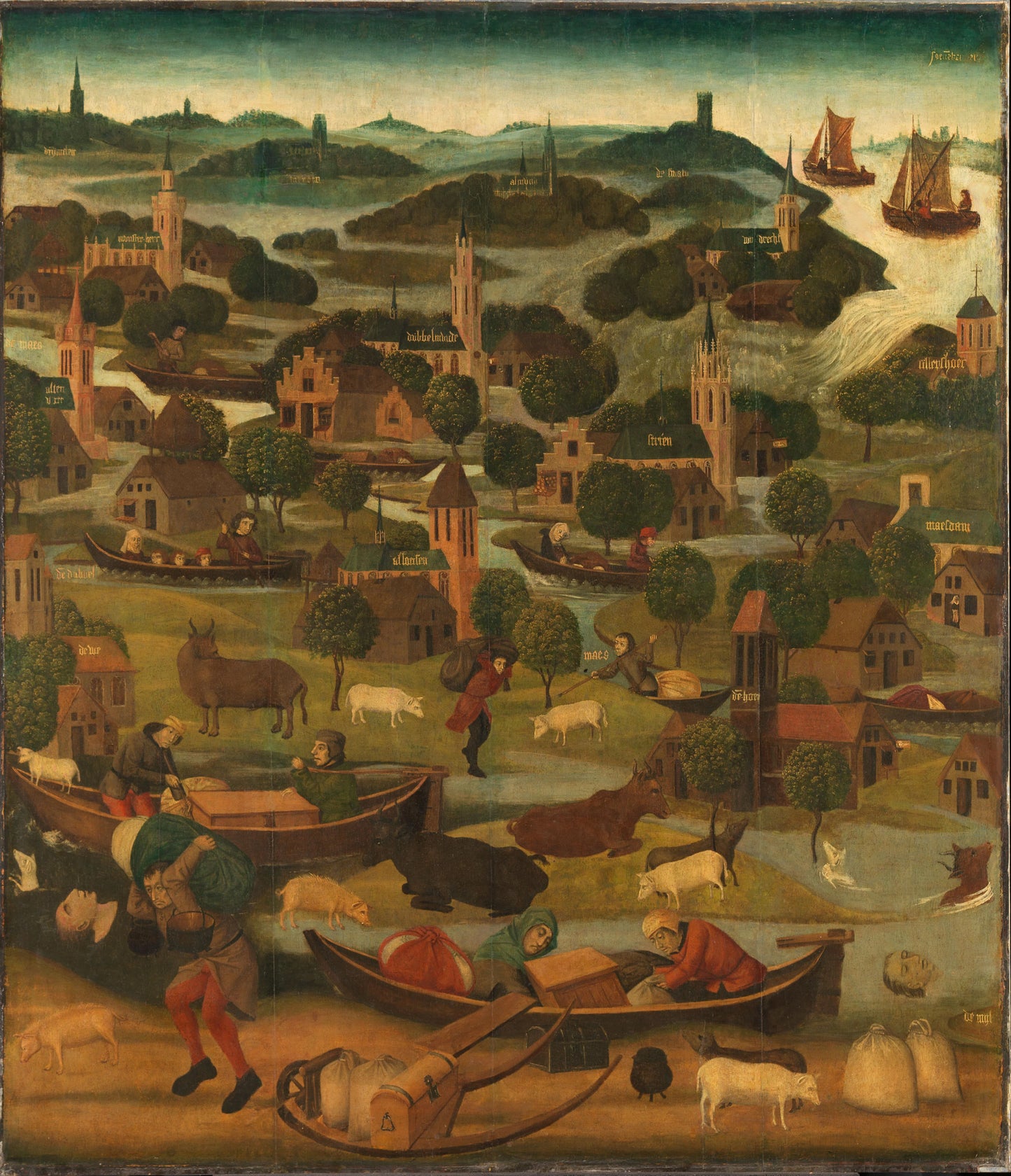 The Saint Elizabeth’s Day Flood – Master of the St Elizabeth Panels Vintage Art Print | Wall Art Poster
