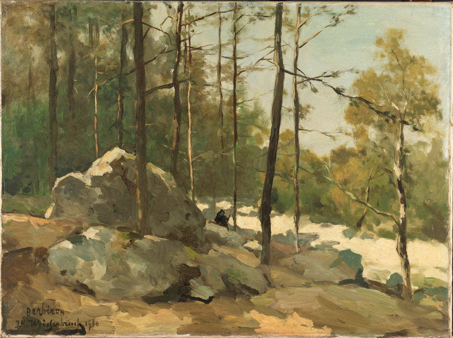 Wooded View near Barbizon – Johan Hendrik Weissenbruch Vintage Art Print | Wall Art Poster