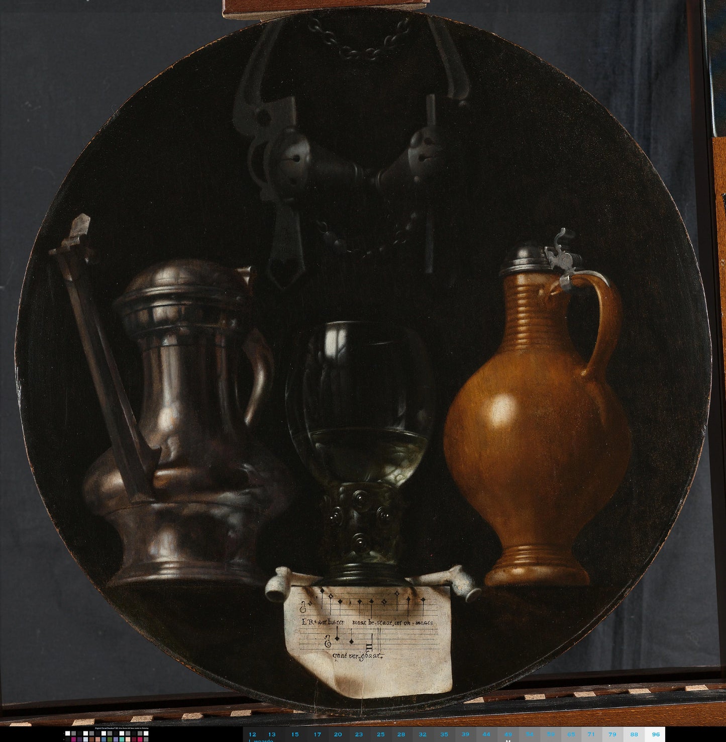 Emblematic Still Life with Flagon, Glass, Jug and Bridle – Johannes Torrentius Vintage Still Life Art Print | Wall Art Poster