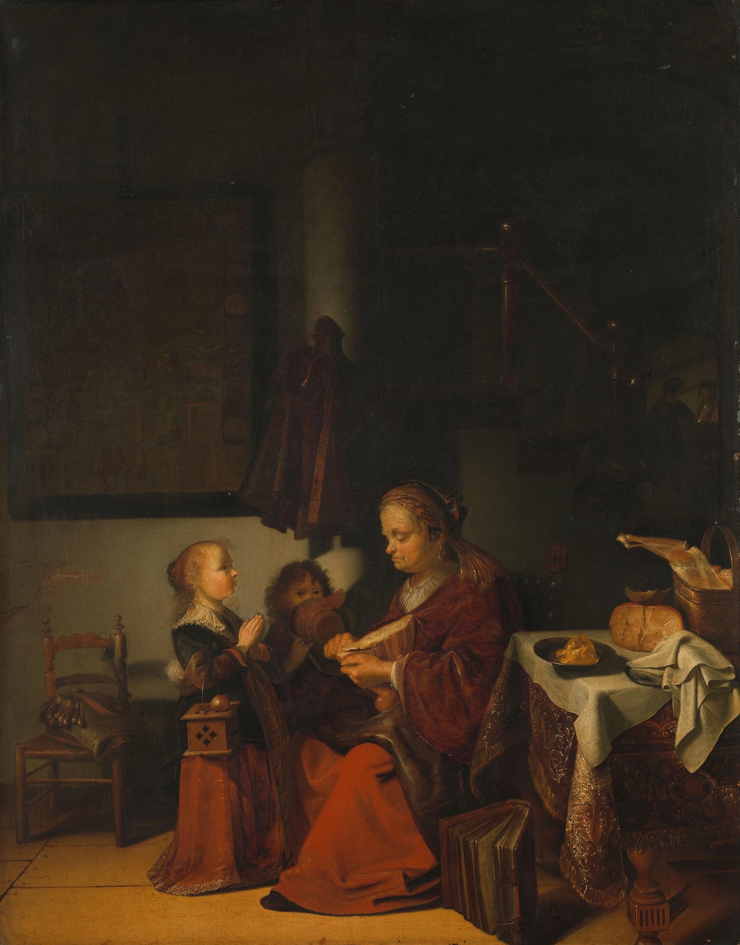 Breakfast – Karel Slabbaert (signed by artist) Vintage Art Print | Wall Art Poster