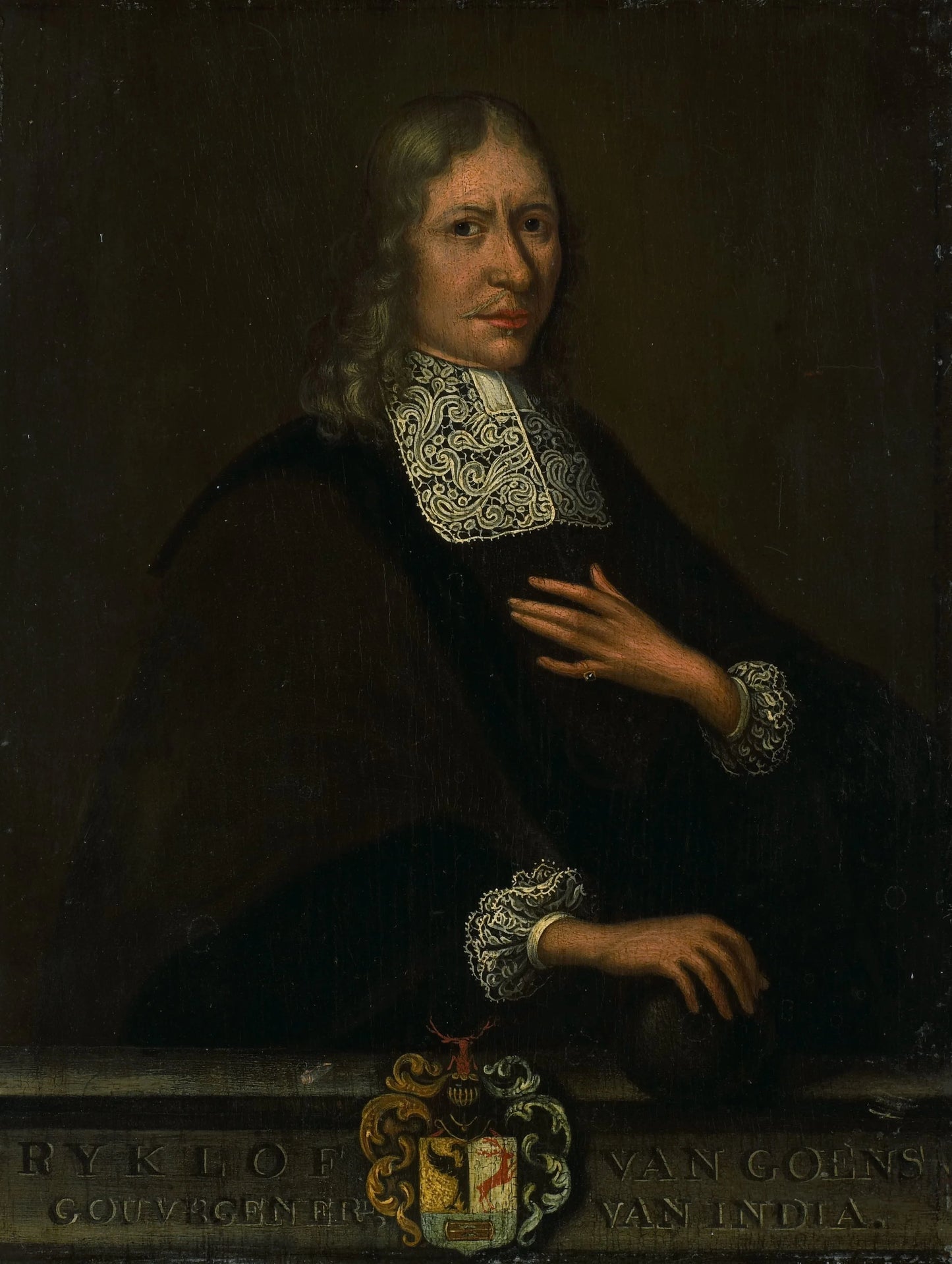 Portrait of Rycklof van Goens, Governor-General of the Dutch East India Company – kopie naar Martin Palin Vintage Portrait Art Print | Wall Art Poster