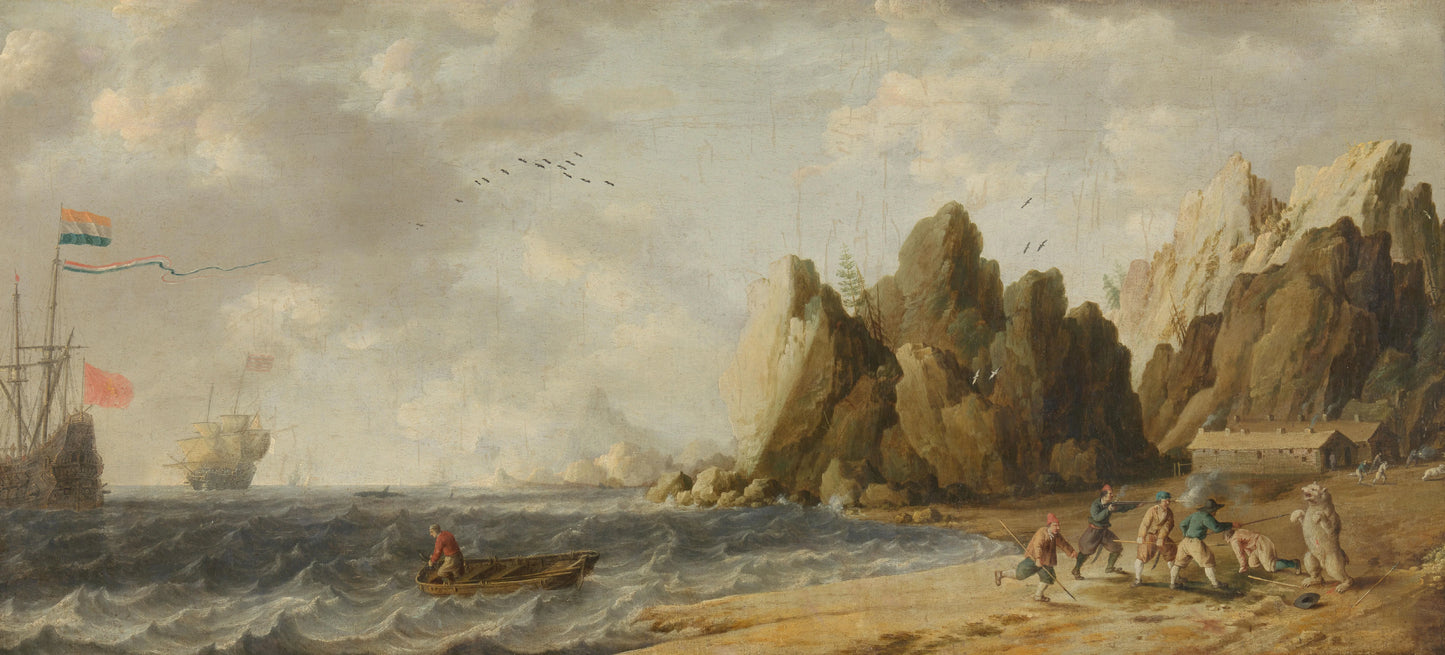 Imaginary Inlet in Southern Arctic Waters in Summer – Bonaventura Peeters (I) Vintage Marine Scene Art Print | Wall Art Poster