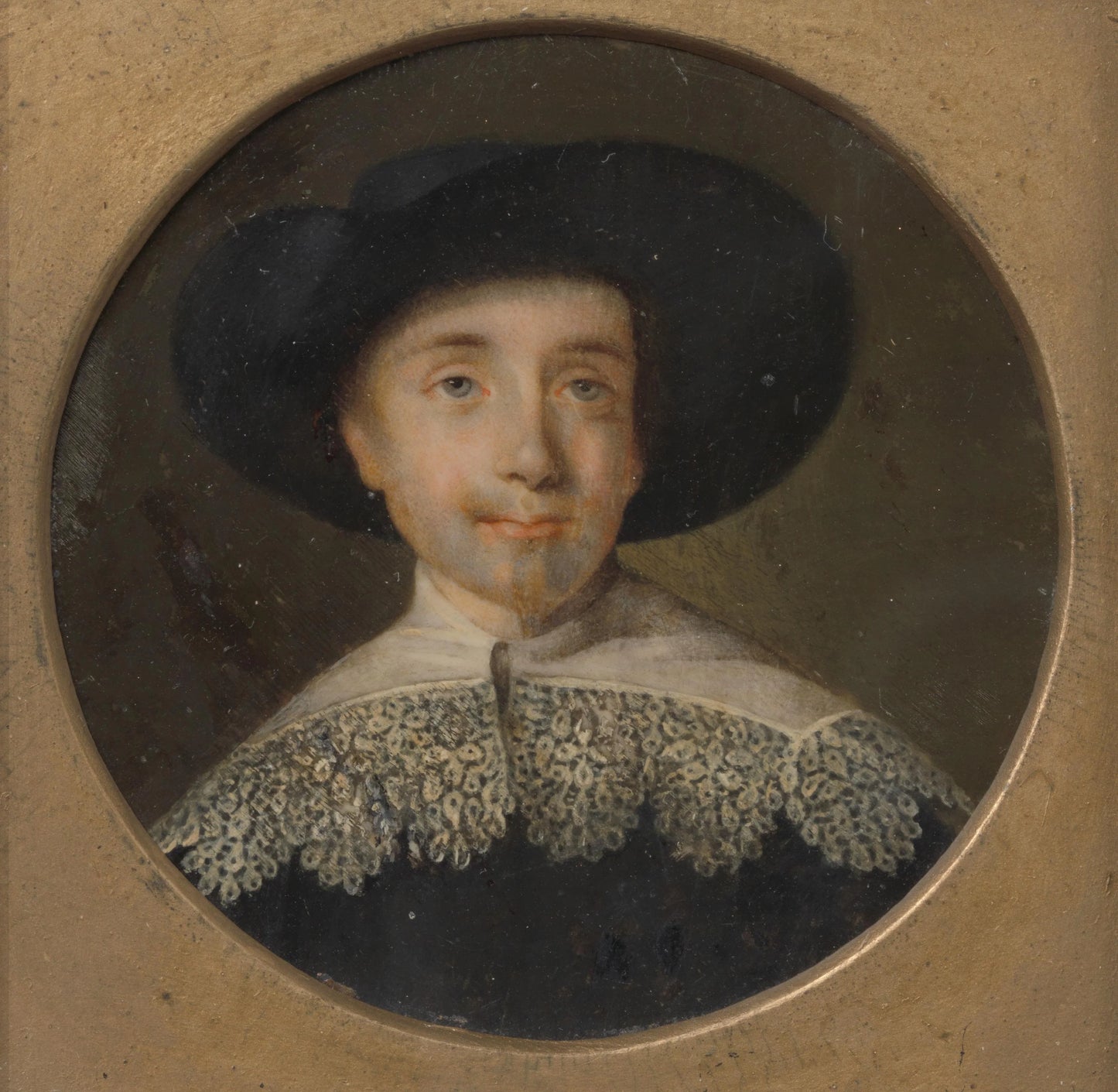 Portret van een man in zeventiende-eeuwse kleding – anoniem Vintage Art Print | Wall Art Poster