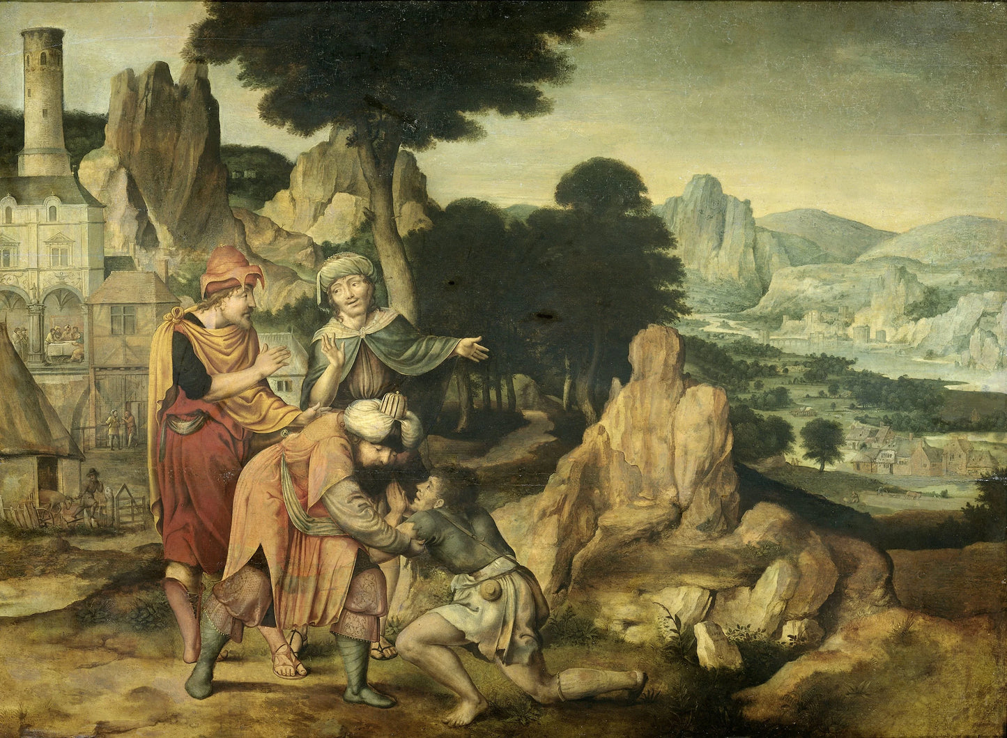 Parable of the Prodigal Son – Cornelis Massijs Vintage Art Print | Wall Art Poster