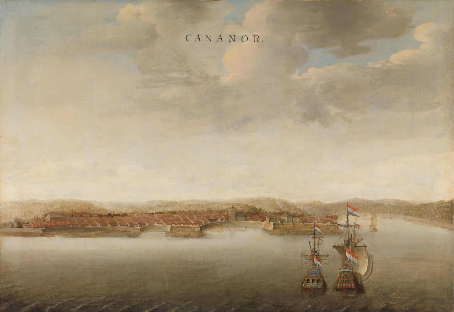 Trading posts of the Dutch East India Company (VOC) – toegeschreven aan Johannes Vinckboons Vintage Nautical Scene Art Print | Wall Art Poster