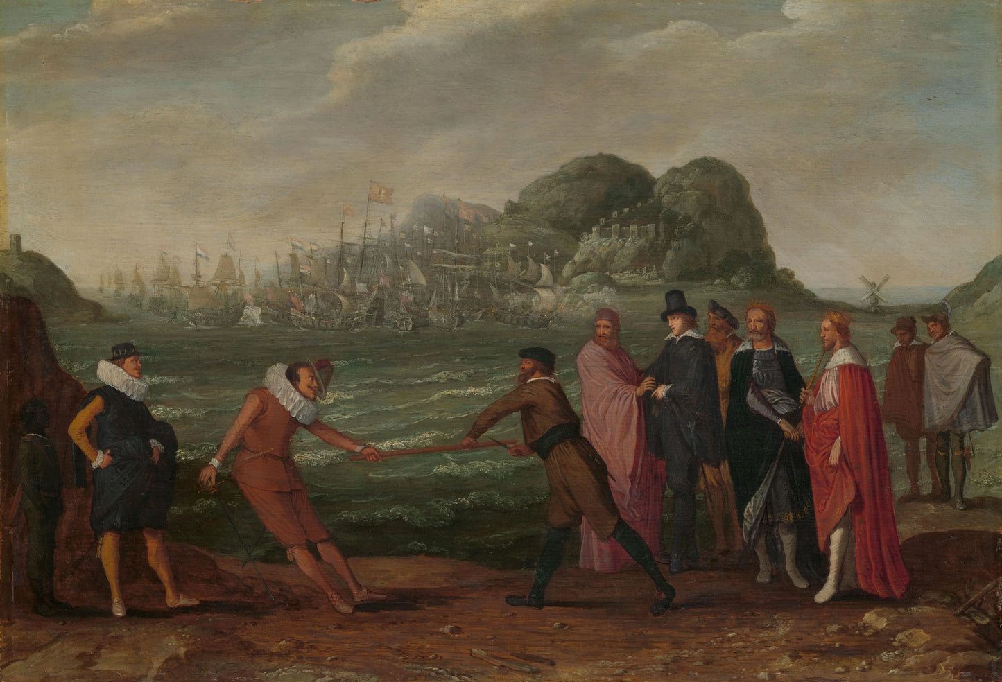 Allegory of the Victory of the Dutch over the Spanish Fleet at Gibraltar, 25 April 1607 – Adam Willaerts Vintage Marine Scene Art Print | Wall Art Poster