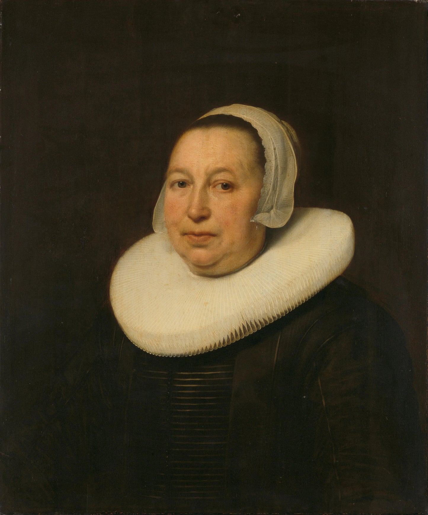 Maria Pietersdr de Leest (d. 1652), Wife of Samuel van Lansbergen – Bartholomeus van der Helst Vintage Portrait Art Print | Wall Art Poster