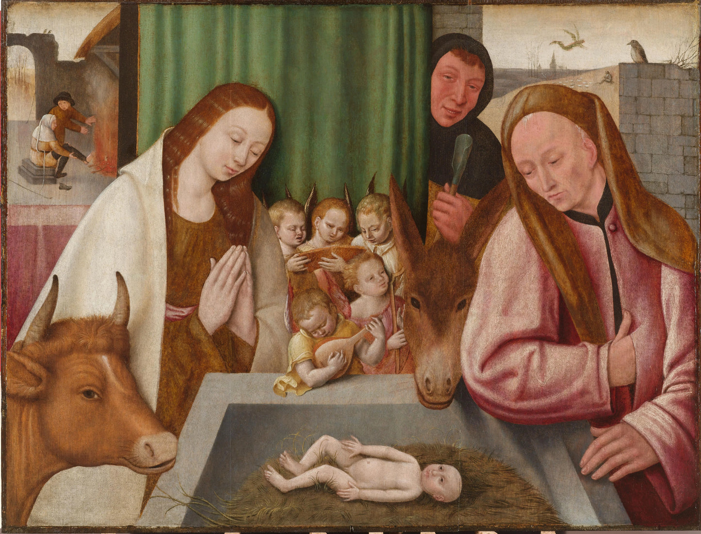 The Adoration of the Child – manner of Jheronimus Bosch Vintage Art Print | Wall Art Poster