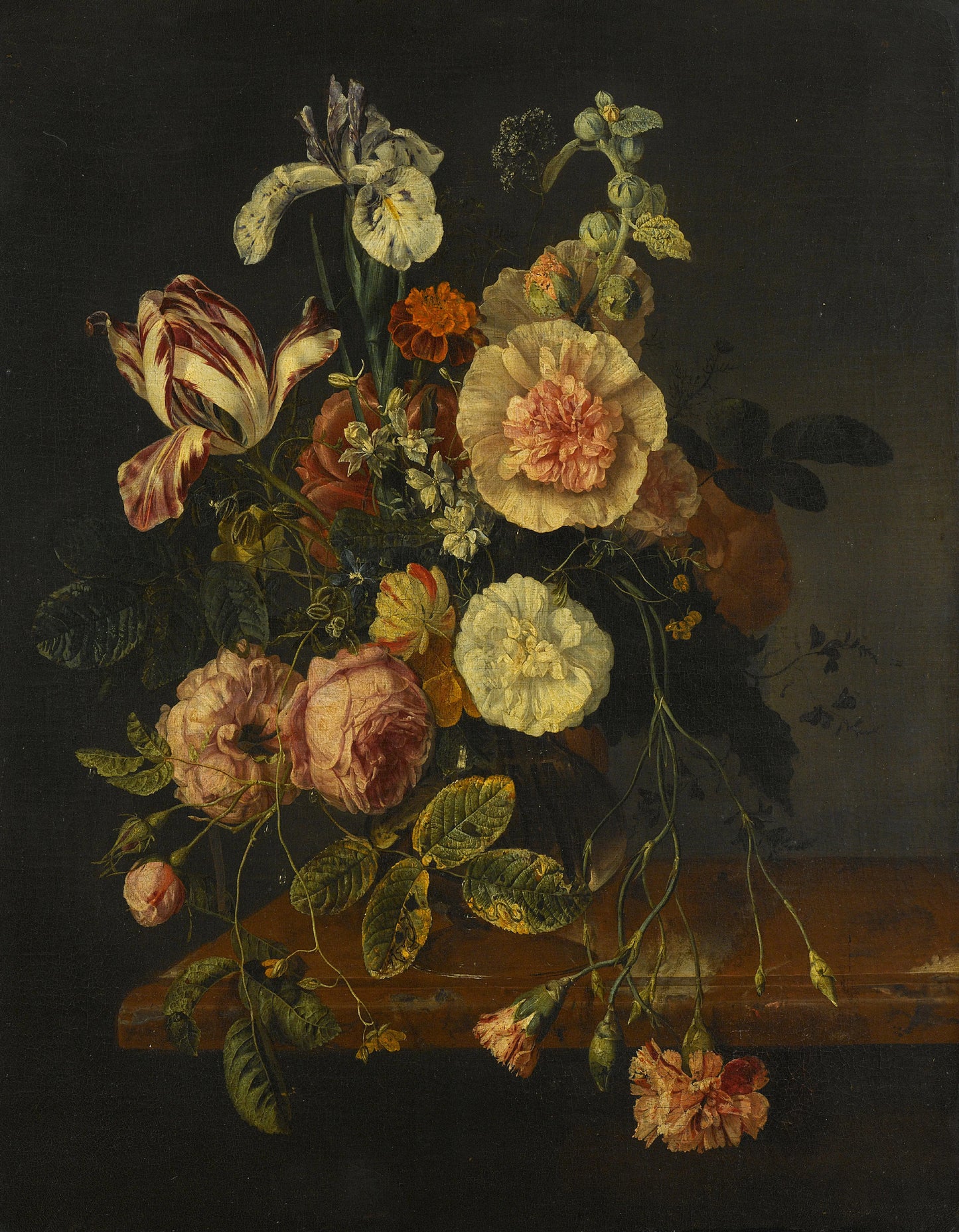 Still Life with Flowers – toegeschreven aan Jacob van Walscapelle Vintage Still Life Art Print | Wall Art Poster