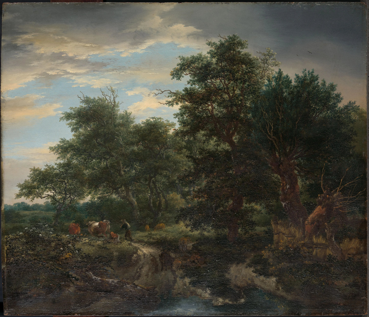 Forest scene – Jacob Isaacksz van Ruisdael Vintage Landscape Art Print | Wall Art Poster
