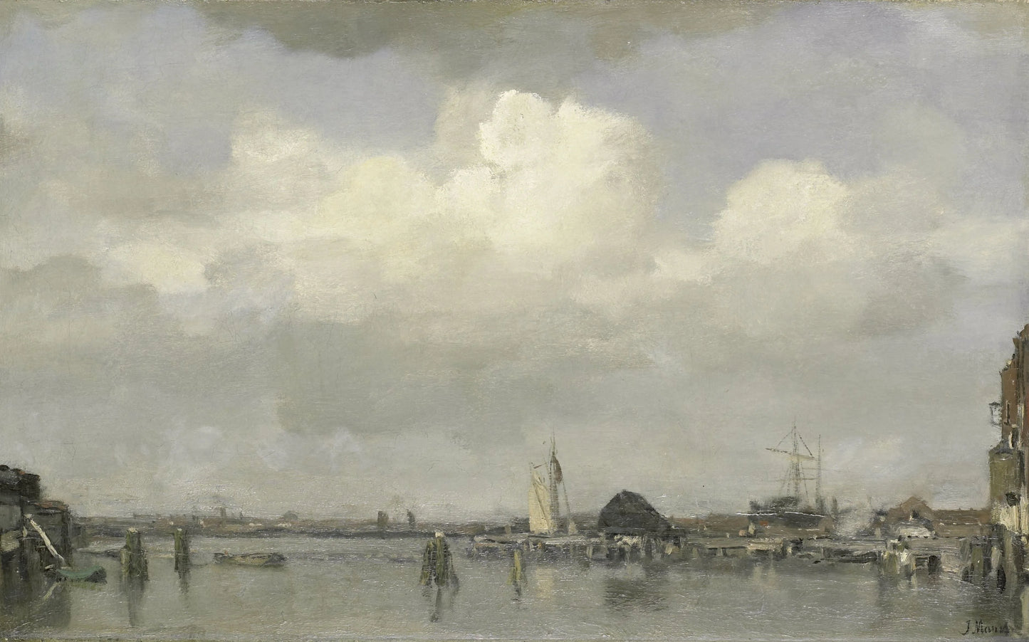 Havengezicht – Jacob Maris Vintage Harbour Scene Art Print | Wall Art Poster