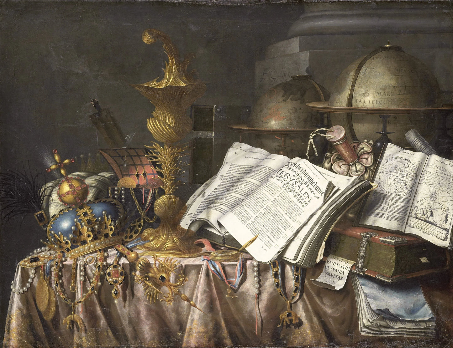 Vanitas Still Life – Edwaert Collier (vermeld op object) Vintage Still Life Art Print | Wall Art Poster