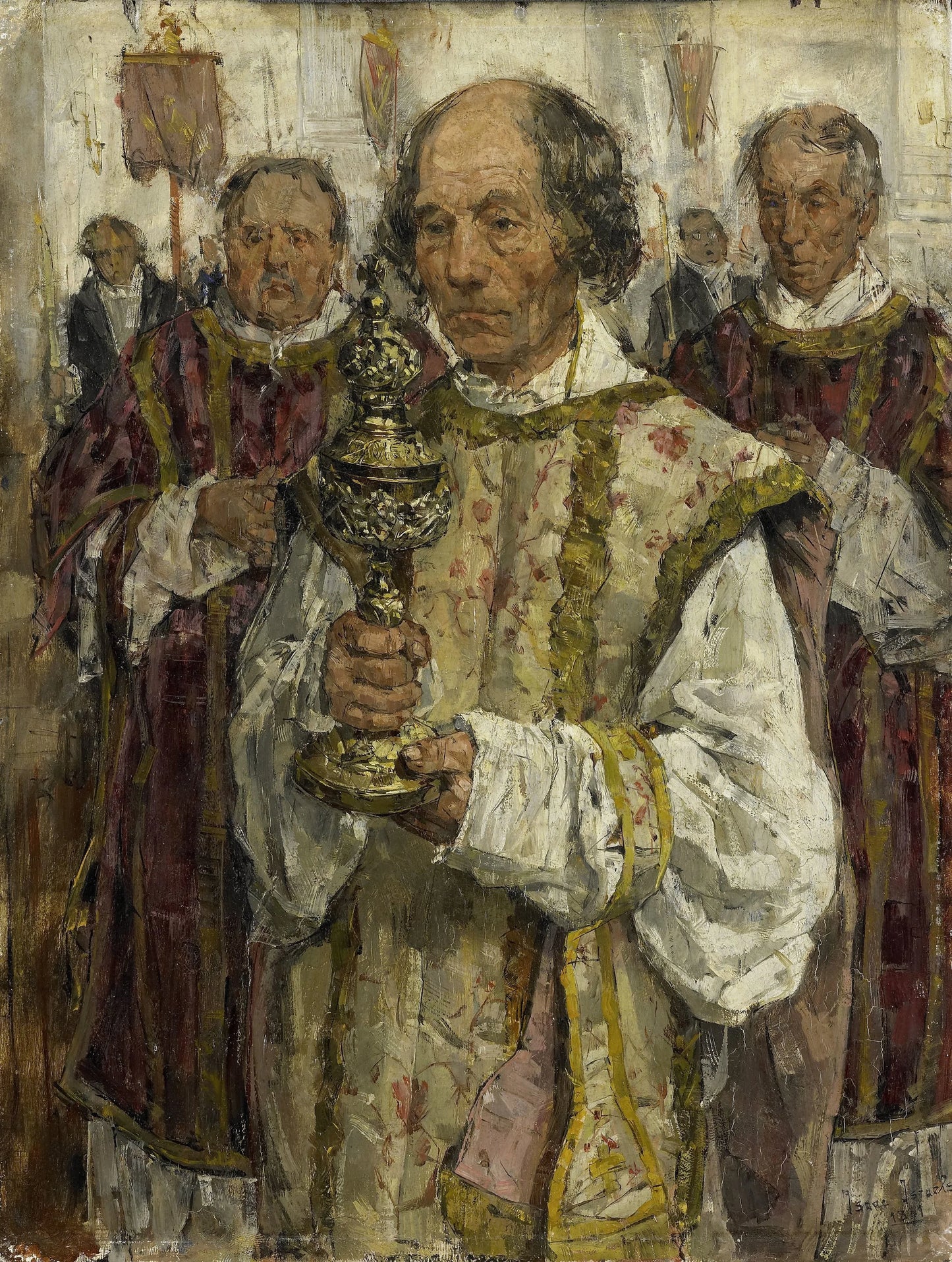 Procession in the Old Catholic Church in The Hague – Isaac Israels Vintage Art Print | Wall Art Poster