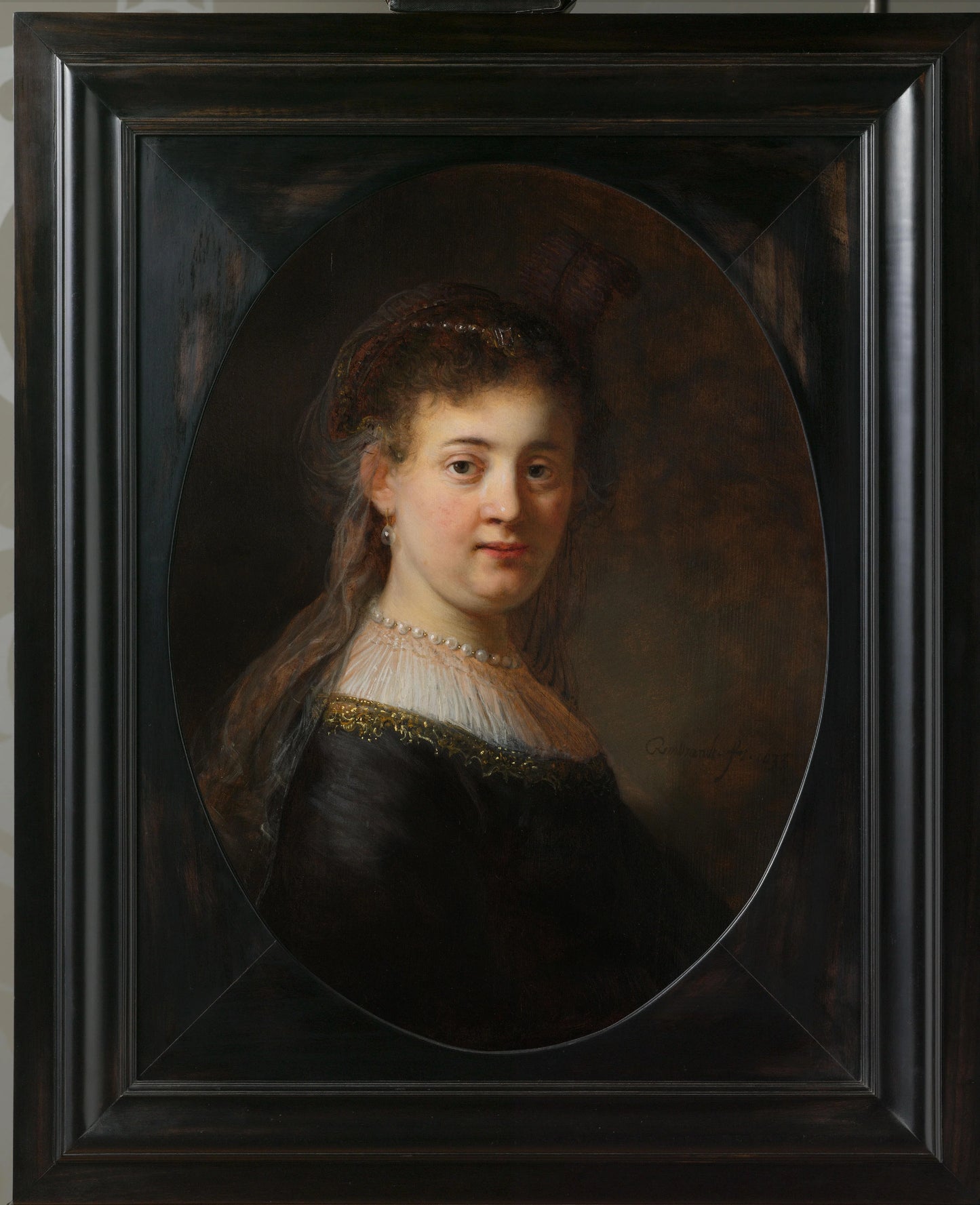 Young Woman in Fantasy Costume – Rembrandt van Rijn Vintage Portrait Art Print | Wall Art Poster