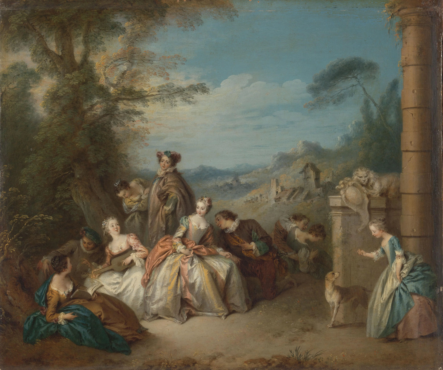 Fête galante in a Landscape – Jean Baptiste François Pater Vintage Landscape Art Print | Wall Art Poster