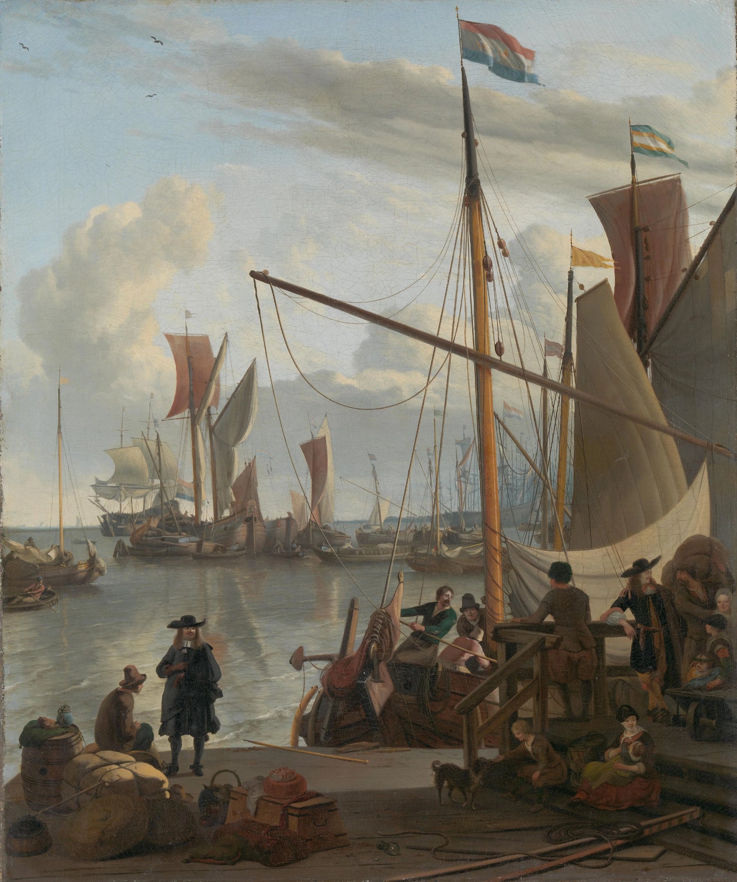 The Y at Amsterdam, seen from the Mosselsteiger (mussel pier) – Ludolf Bakhuysen Vintage Marine Scene Art Print | Wall Art Poster