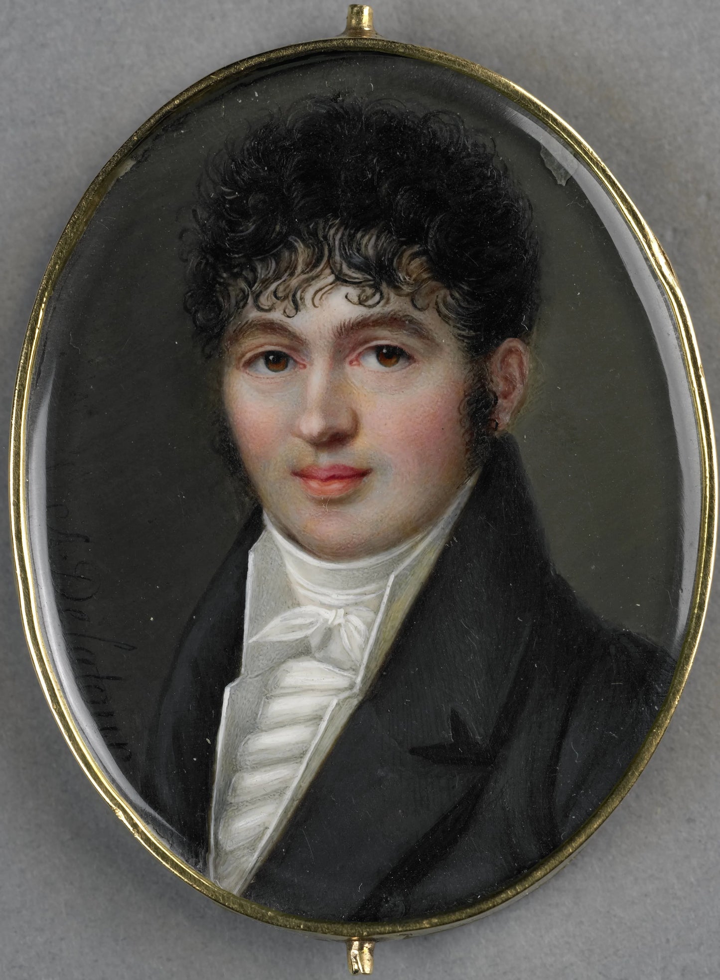 Portret van een onbekende man – Alexandre De Latour Vintage Portrait Art Print | Wall Art Poster