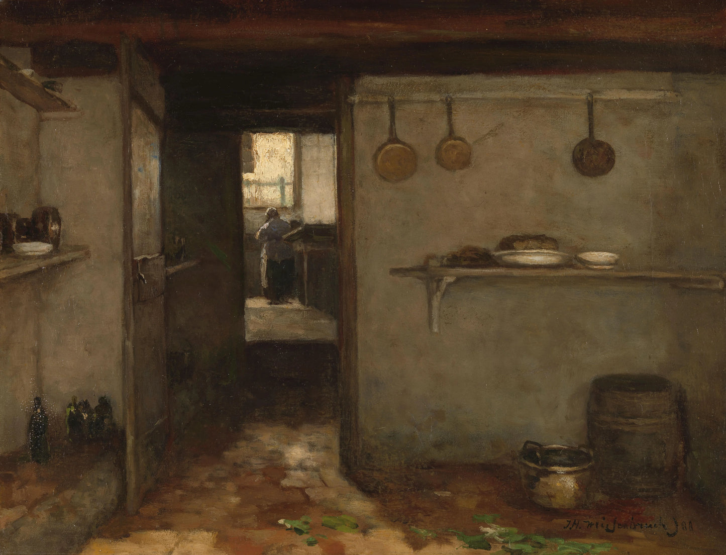 Cellar of the Artist’s Home in The Hague – Johan Hendrik Weissenbruch (vermeld op object) Vintage Art Print | Wall Art Poster