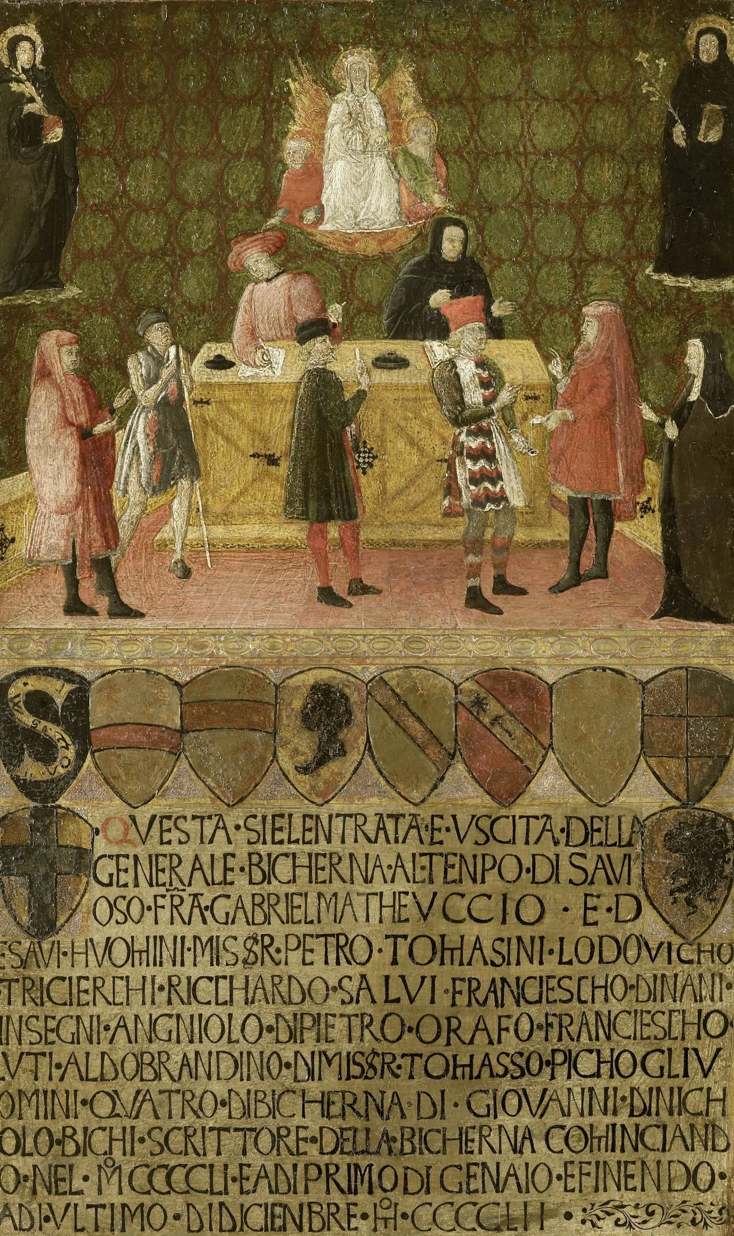 Office of the Tax Administration (Biccherna) of Siena – anoniem Vintage Art Print | Wall Art Poster