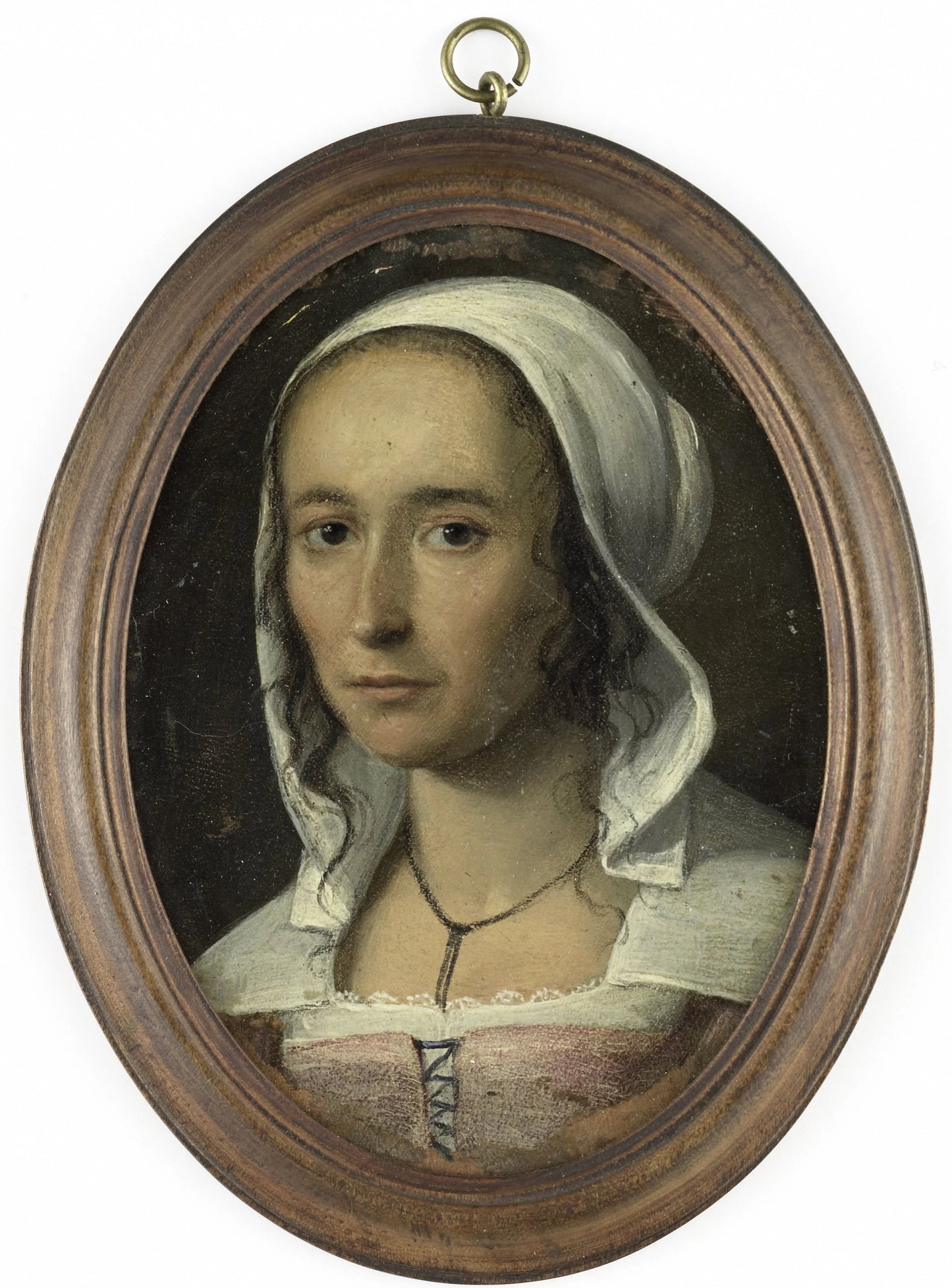 Portret van een vrouw, zogenaamd zelfportret van Anna Maria van Schurman (1607-78) – anonymous Vintage Art Print | Wall Art Poster