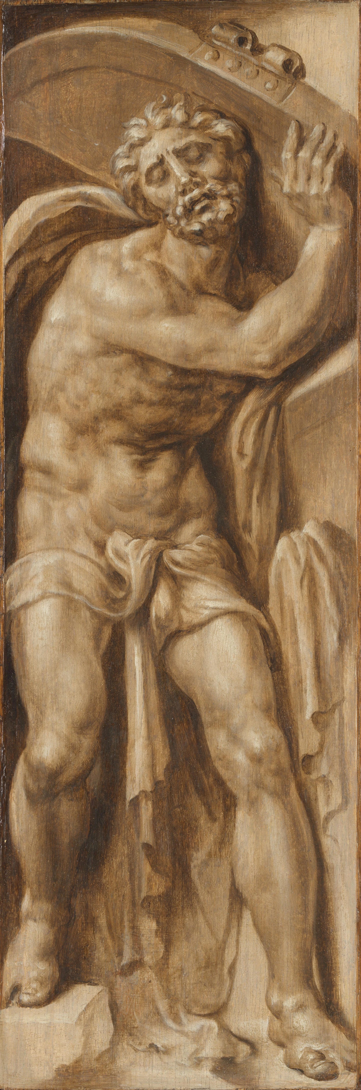 Triumph over Death: Samson Carrying the Gate of Gaza | Hercules Slaying the Centaur Nessus – Maarten van Heemskerck Vintage Cityscape Art Print | Wall Art Poster