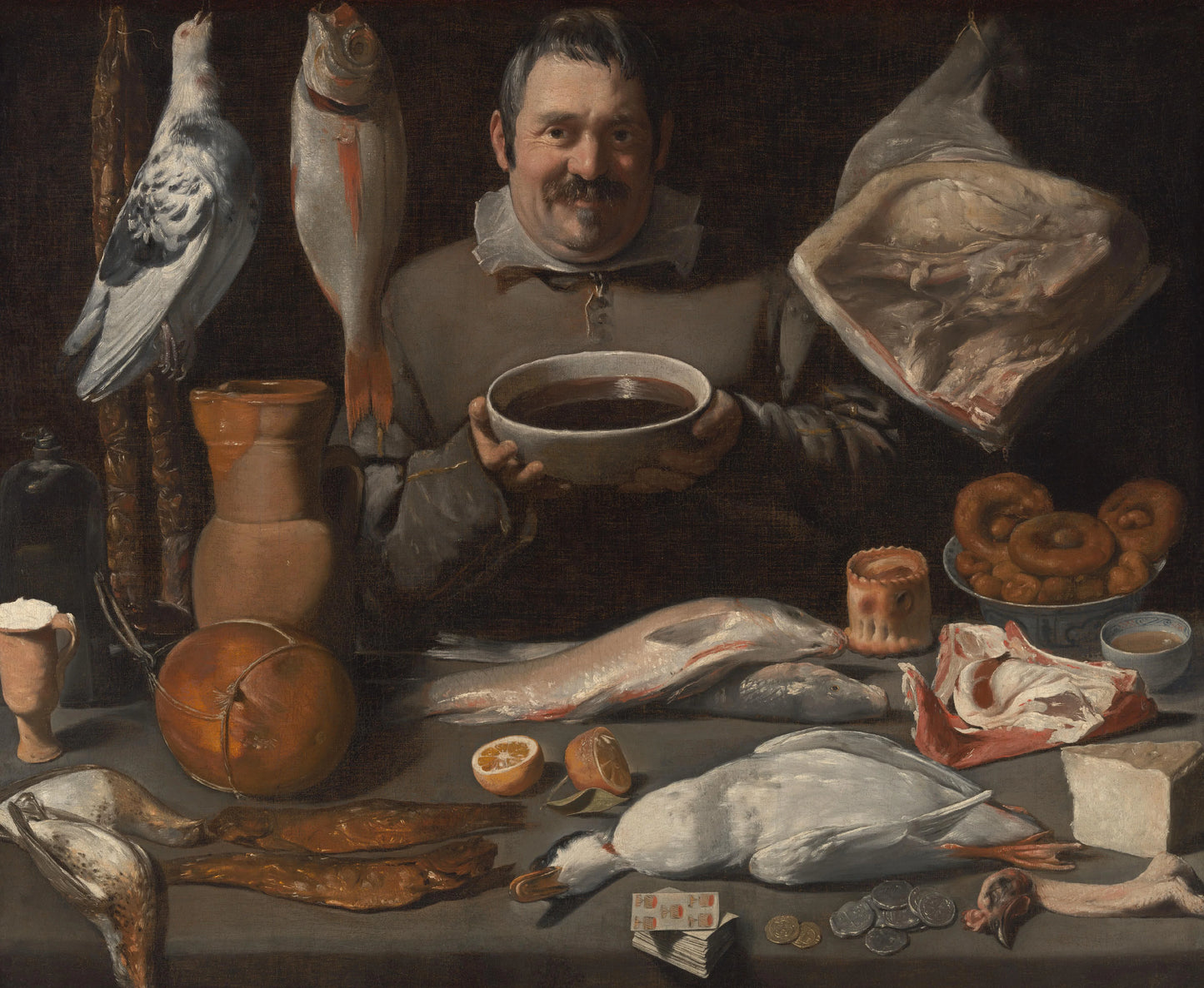 Kitchen Scene (Bodegone) – Meester van de Amsterdamse Bodegón Vintage Still Life Art Print | Wall Art Poster