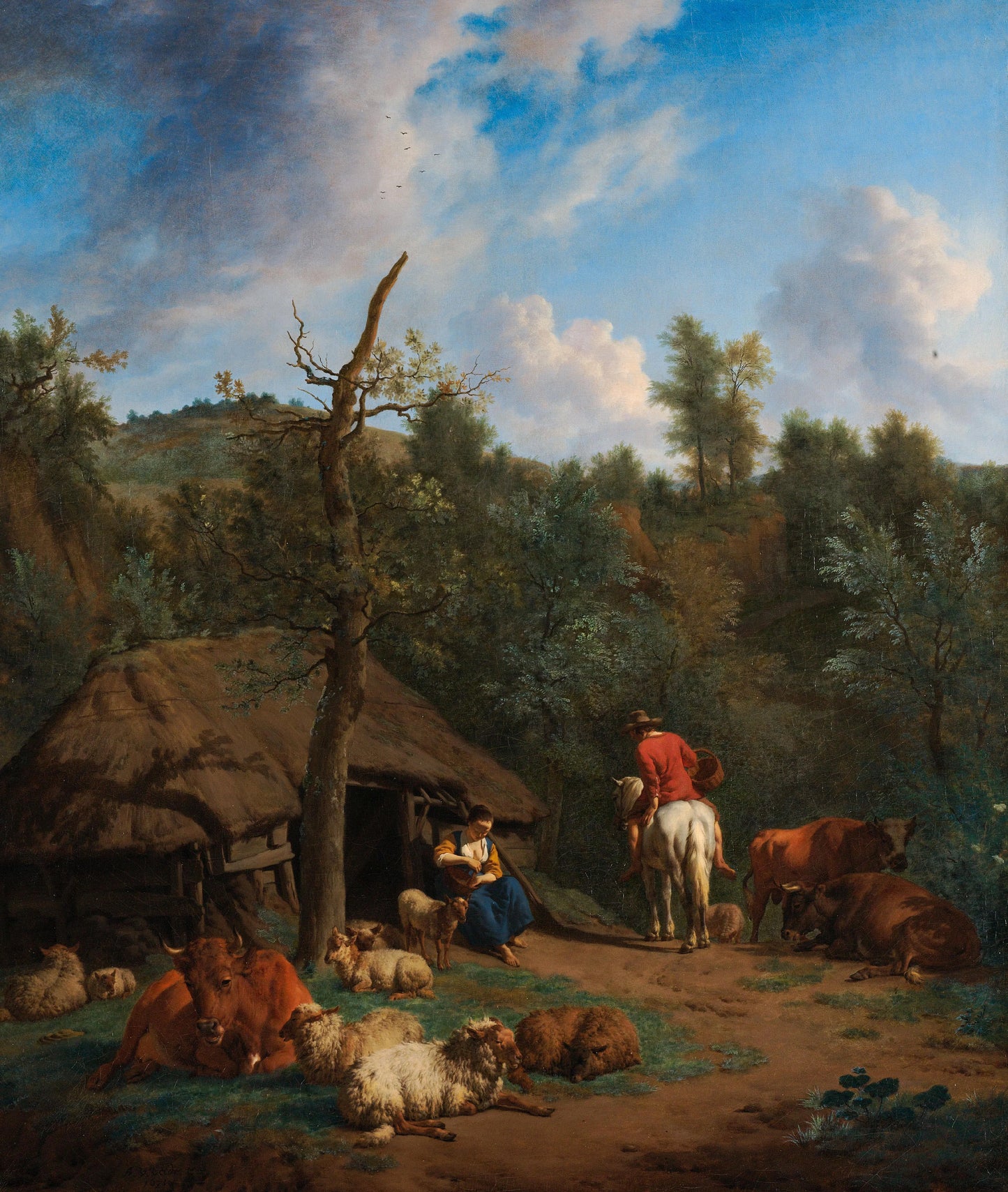 The Hut – Adriaen van de Velde Vintage Landscape Art Print | Wall Art Poster