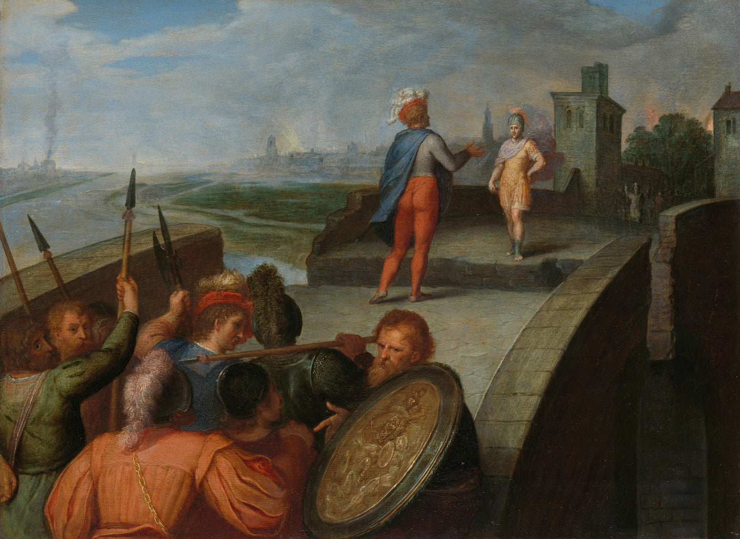 "Peace Negotiations between Claudius Civilis and Cerealis – Otto van Veen Vintage Art Print | Wall Art Poster