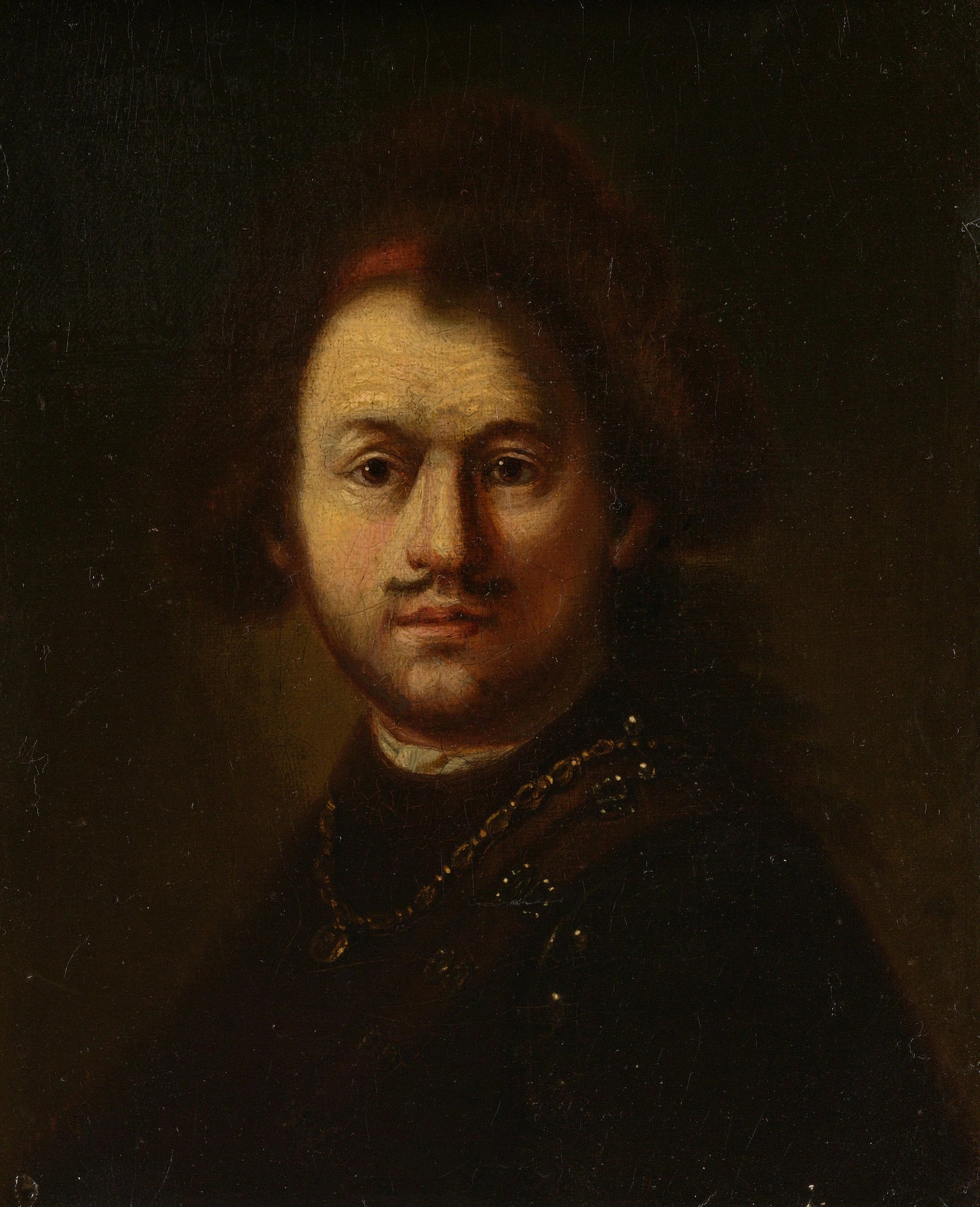 Self-Portrait – follower of Rembrandt van Rijn Vintage Self-Portrait Art Print | Wall Art Poster