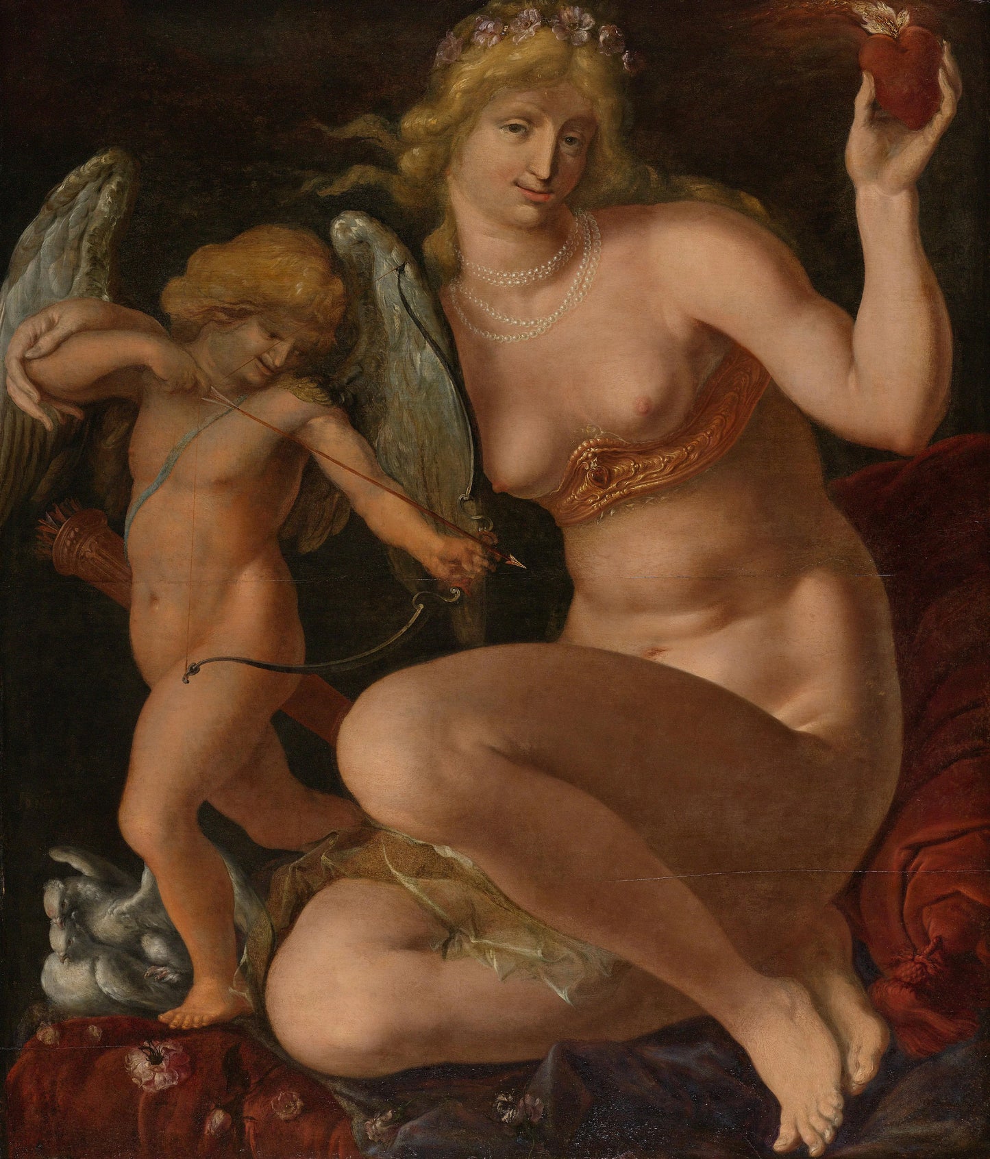 Venus and Amor – Jacques de Gheyn (II) Vintage Art Print | Wall Art Poster