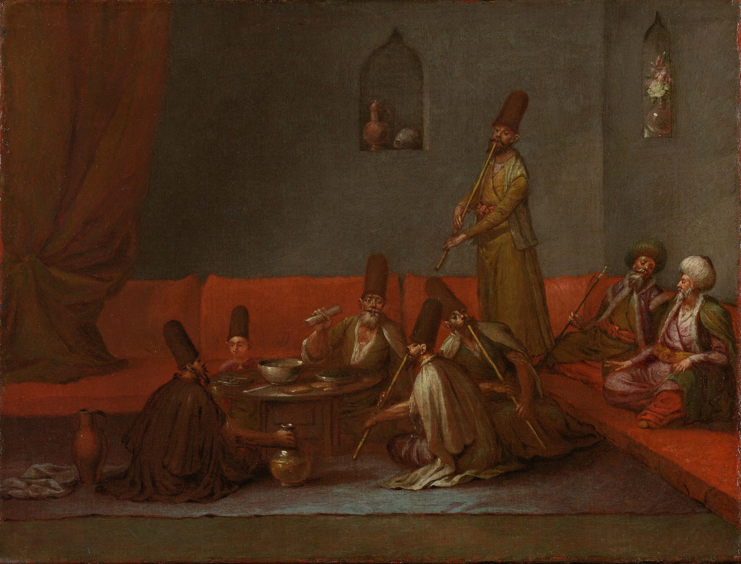 Dervishes Sharing a Meal – Jean Baptiste Vanmour Vintage Religious Scene Art Print | Wall Art Poster