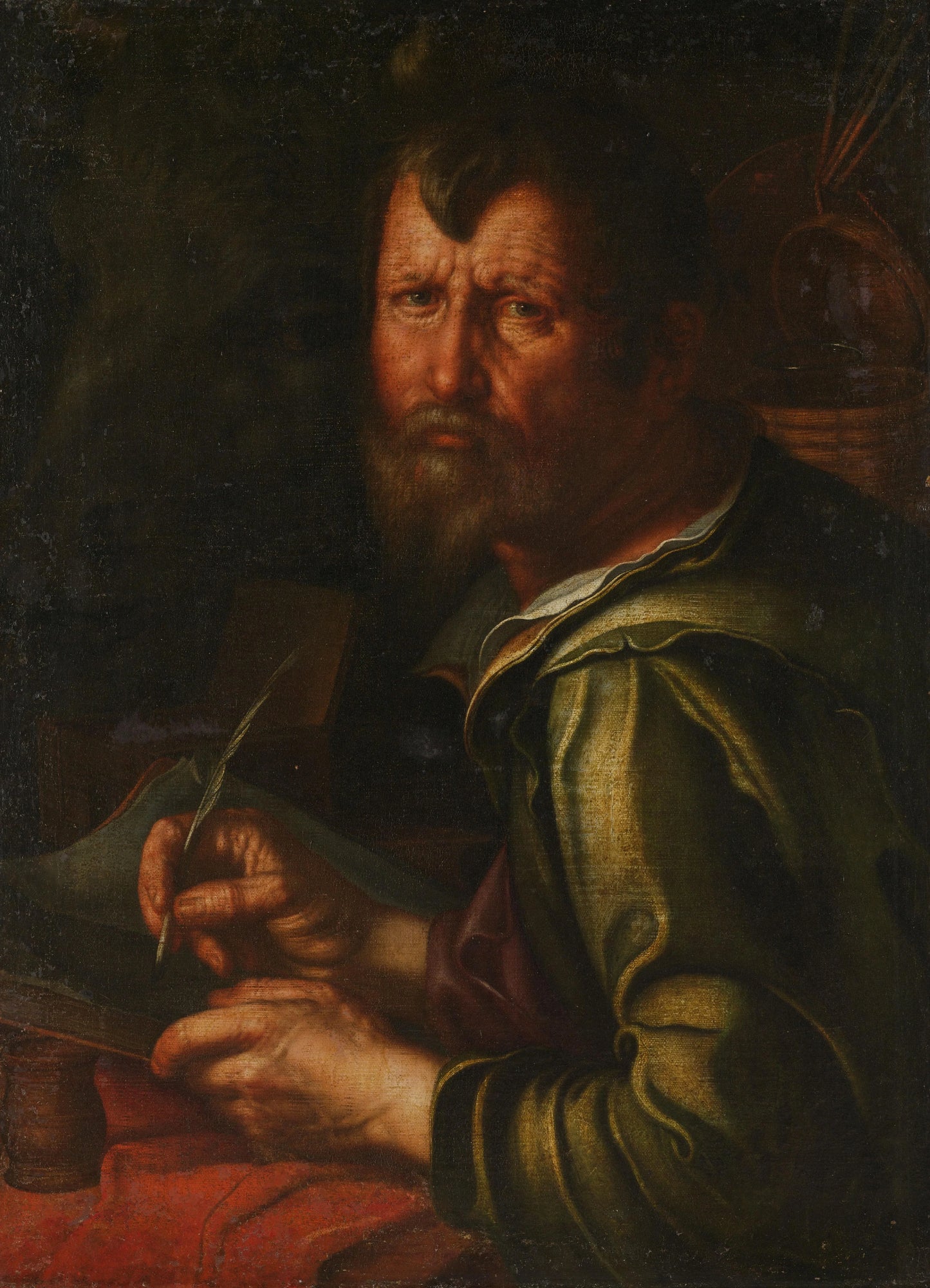 The Evangelist Saint Luke – Joachim Wtewael Vintage Art Print | Wall Art Poster