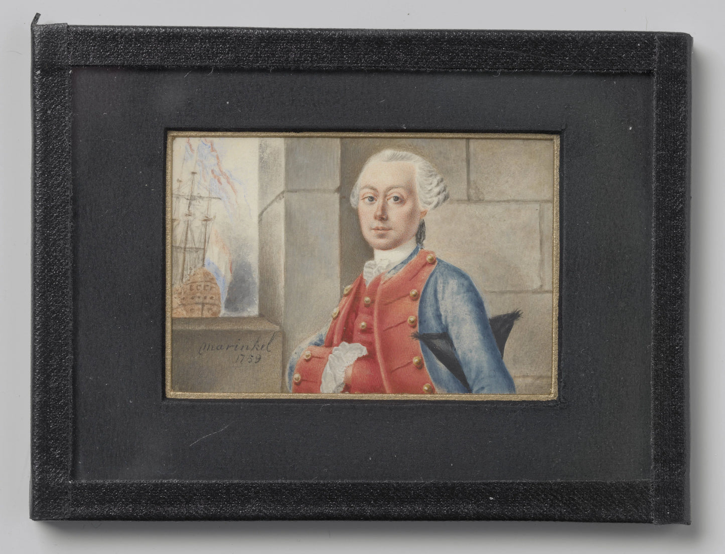 Portret van een zeeofficier – Joseph Marinkel Vintage Portrait Art Print | Wall Art Poster