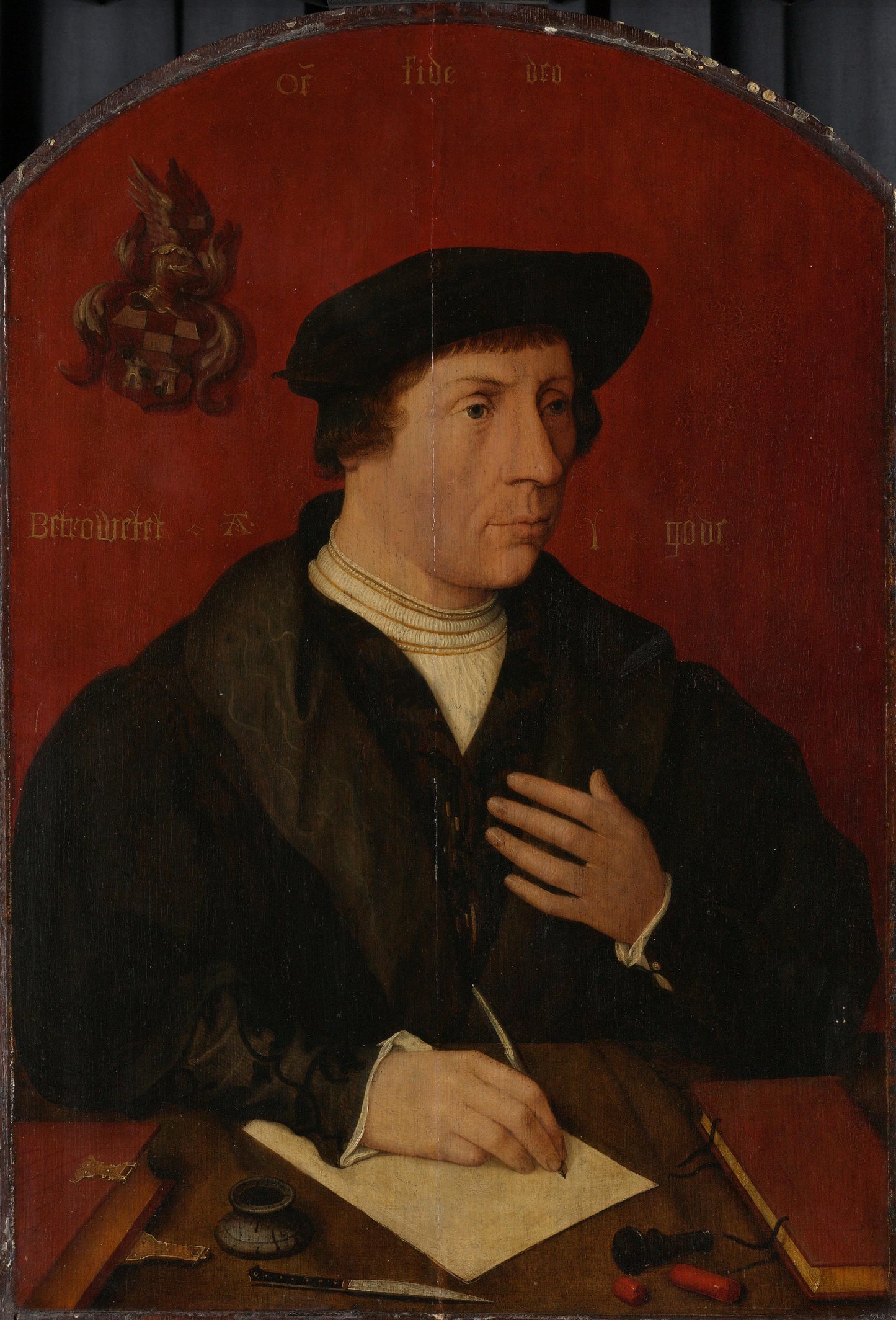 Portrait of a man – circle of Jan Jansz Mostaert Vintage Portrait Art Print | Wall Art Poster