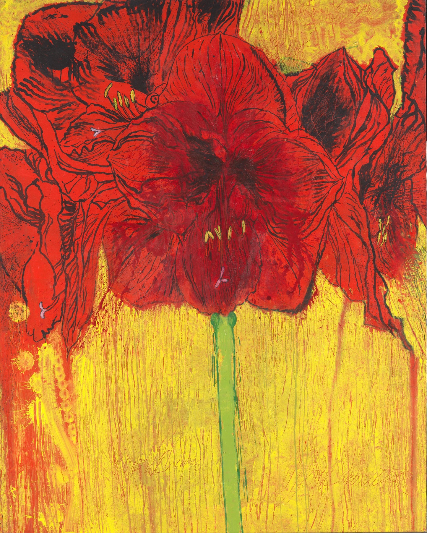 Amaryllis – Erik Andriesse (signed by artist) Vintage Floral Art Print | Wall Art Poster